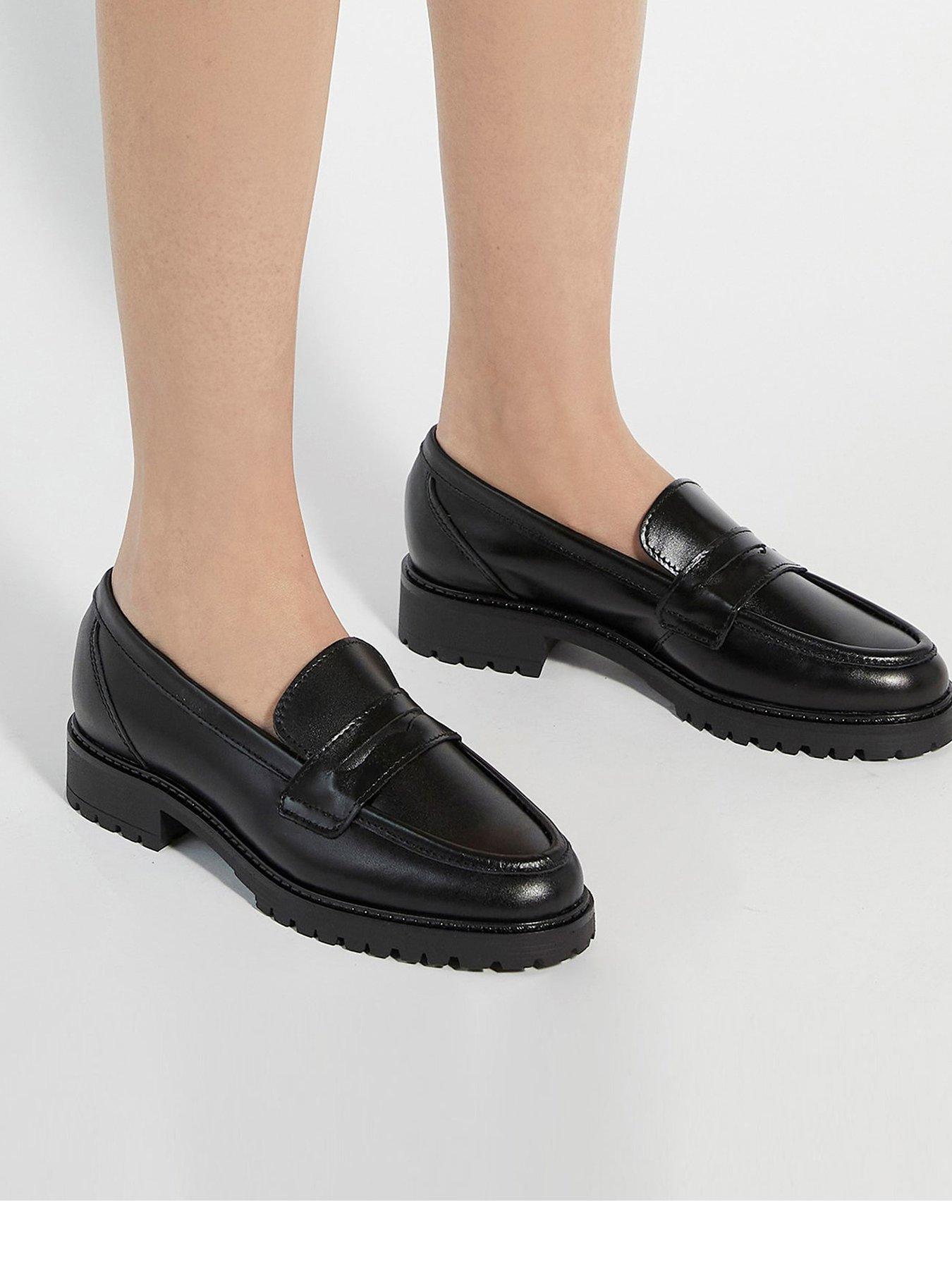 dune-london-gild-chunky-leather-loafers-blackstillFront
