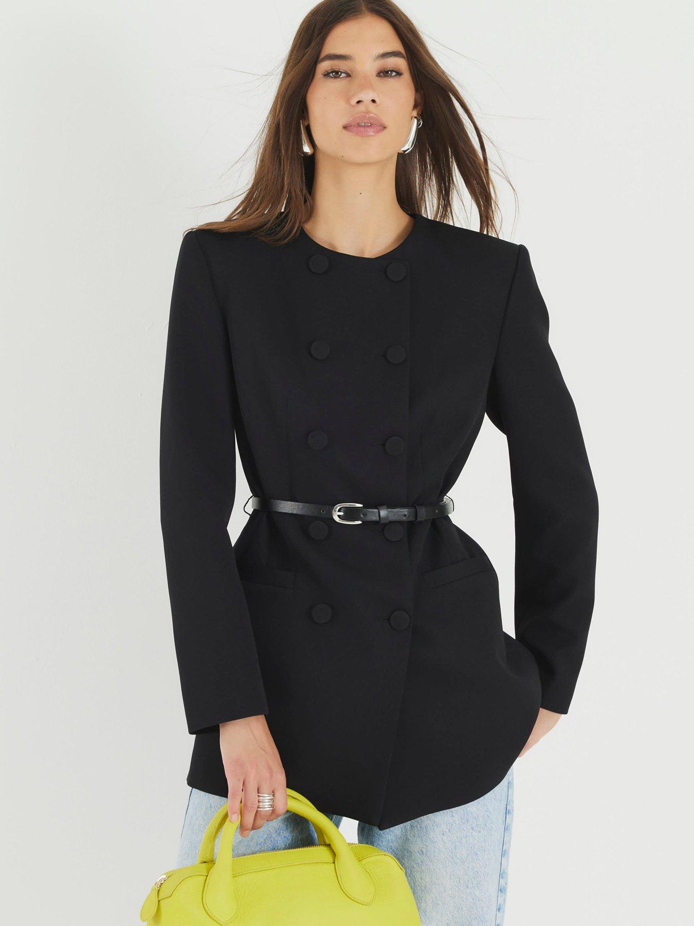 River Island Structured Blazer - Black