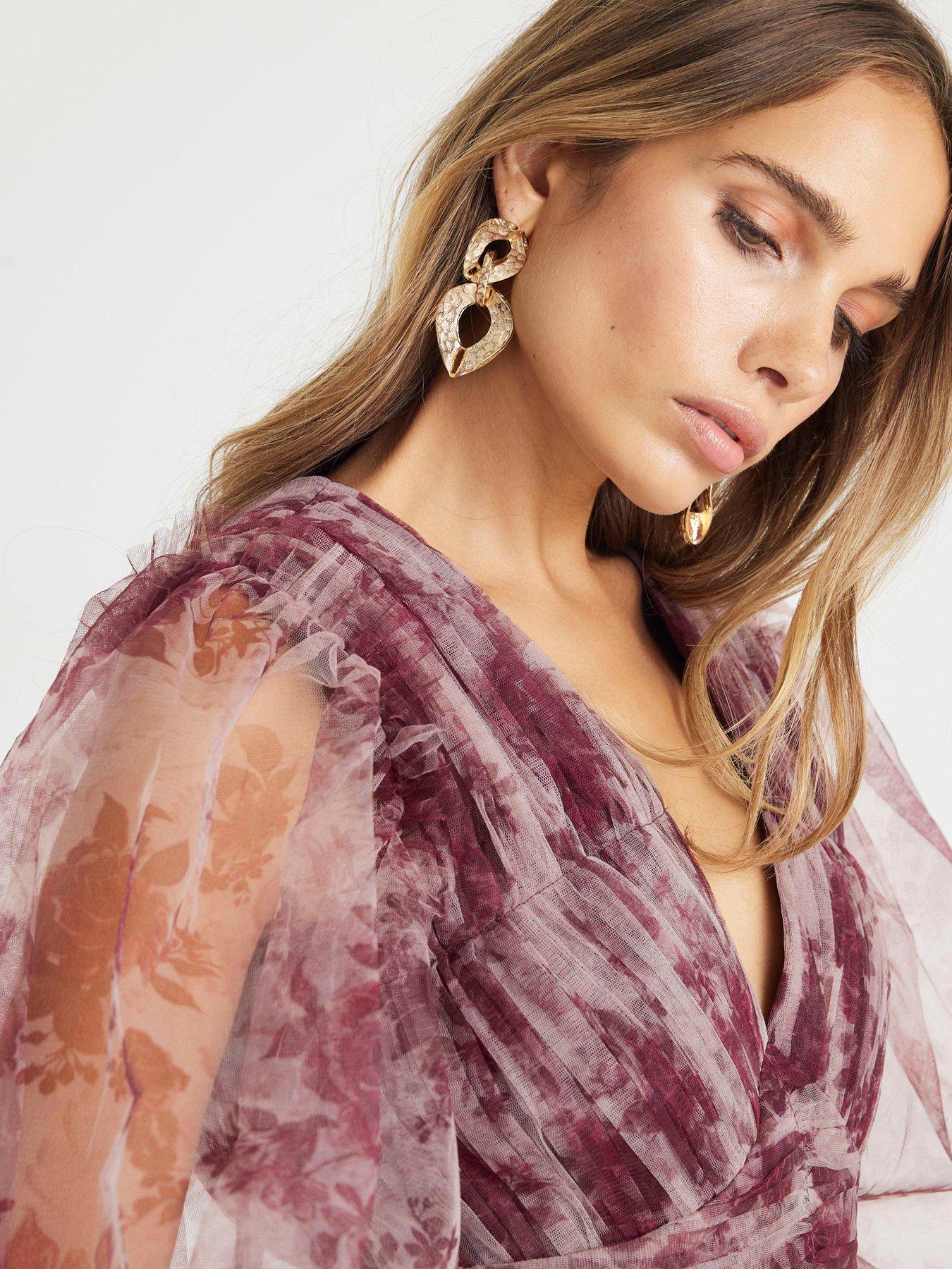 river-island-short-sleeve-mini-tulle-dress-beigeoutfit