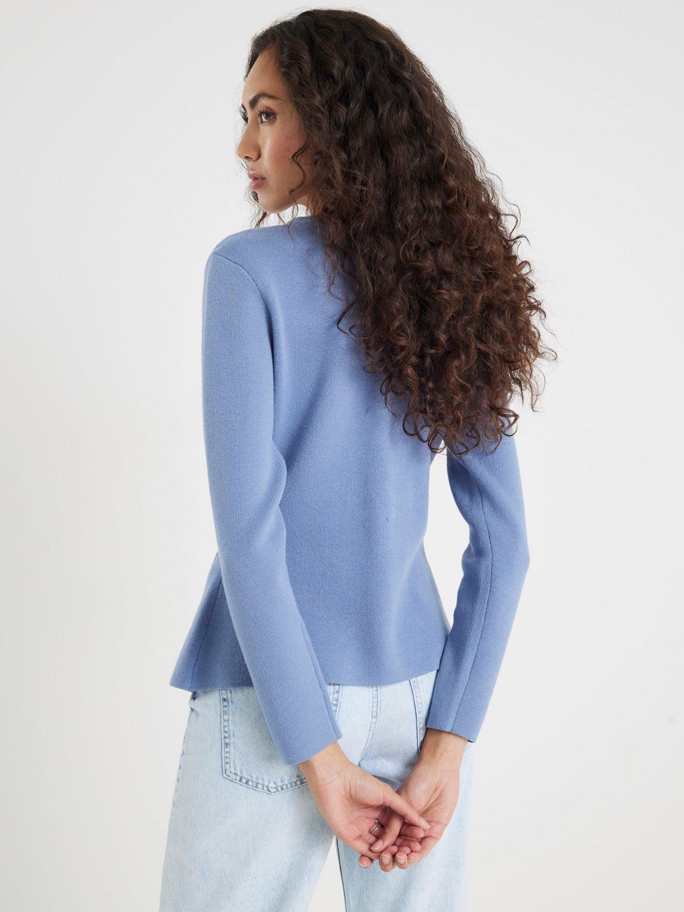 Image 2 of 6 of River Island Button Up Cardigan - Blue