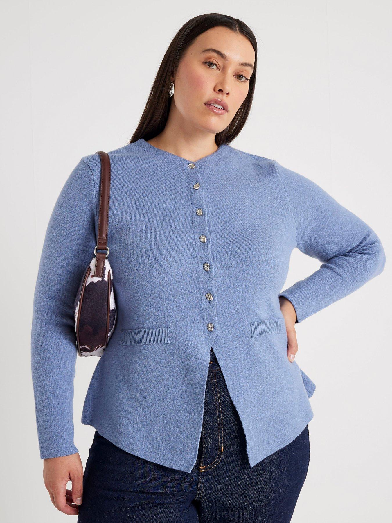 Image 6 of 6 of River Island Button Up Cardigan - Blue