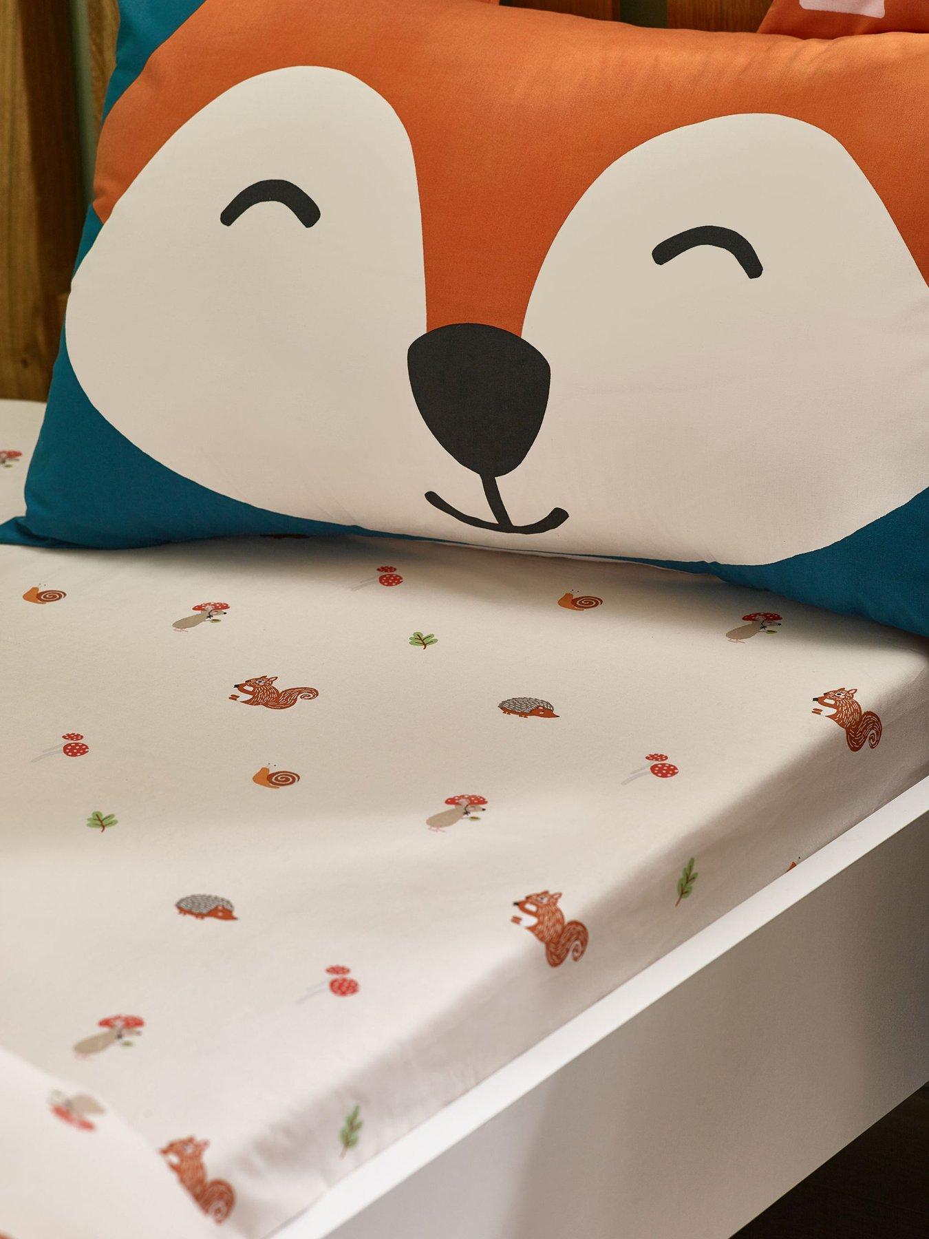 catherine-lansfield-fox-and-woodland-friends-fitted-sheet