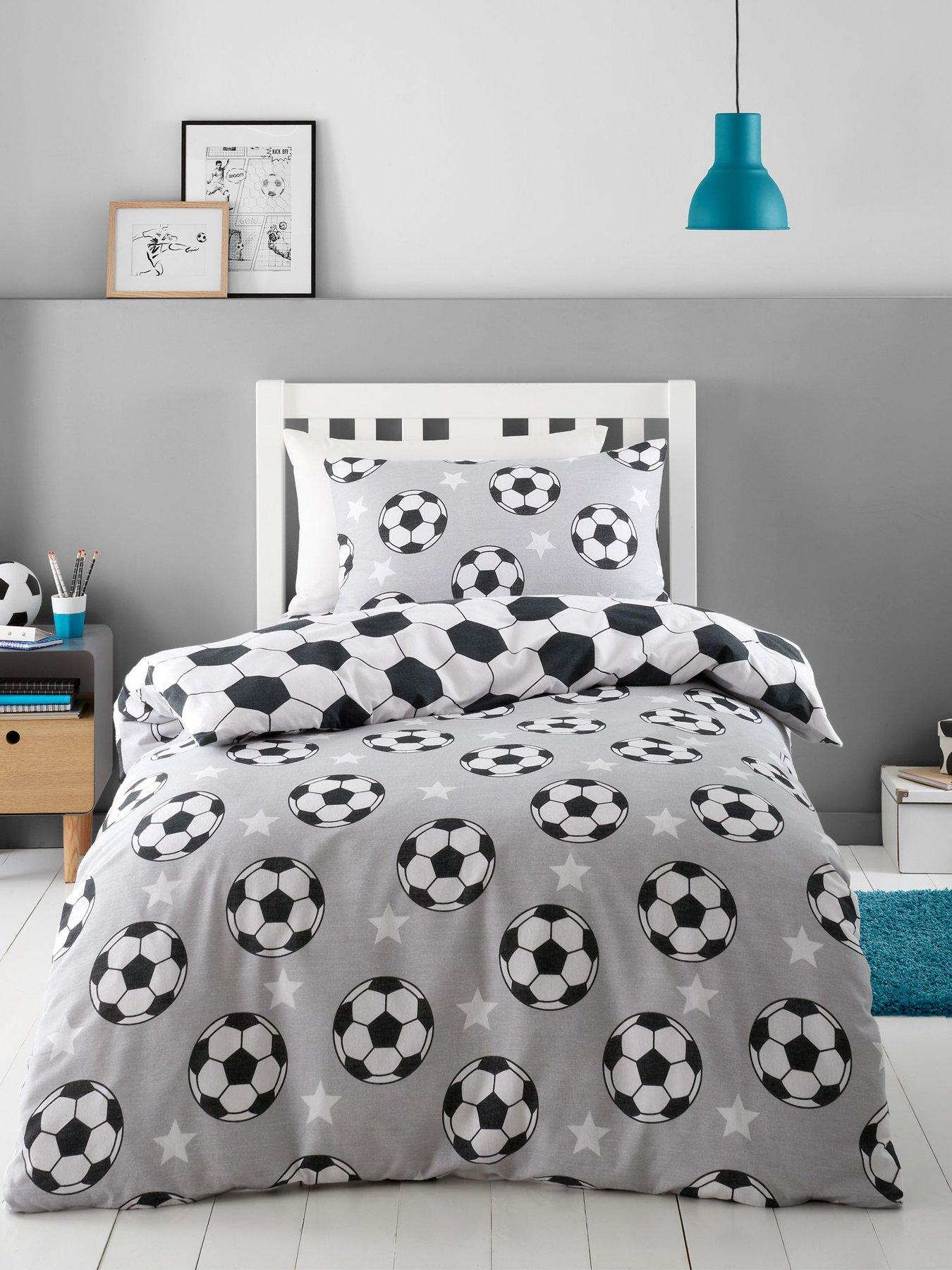 catherine-lansfield-brushed-cotton-football-stars-reversible-duvet-set-grey