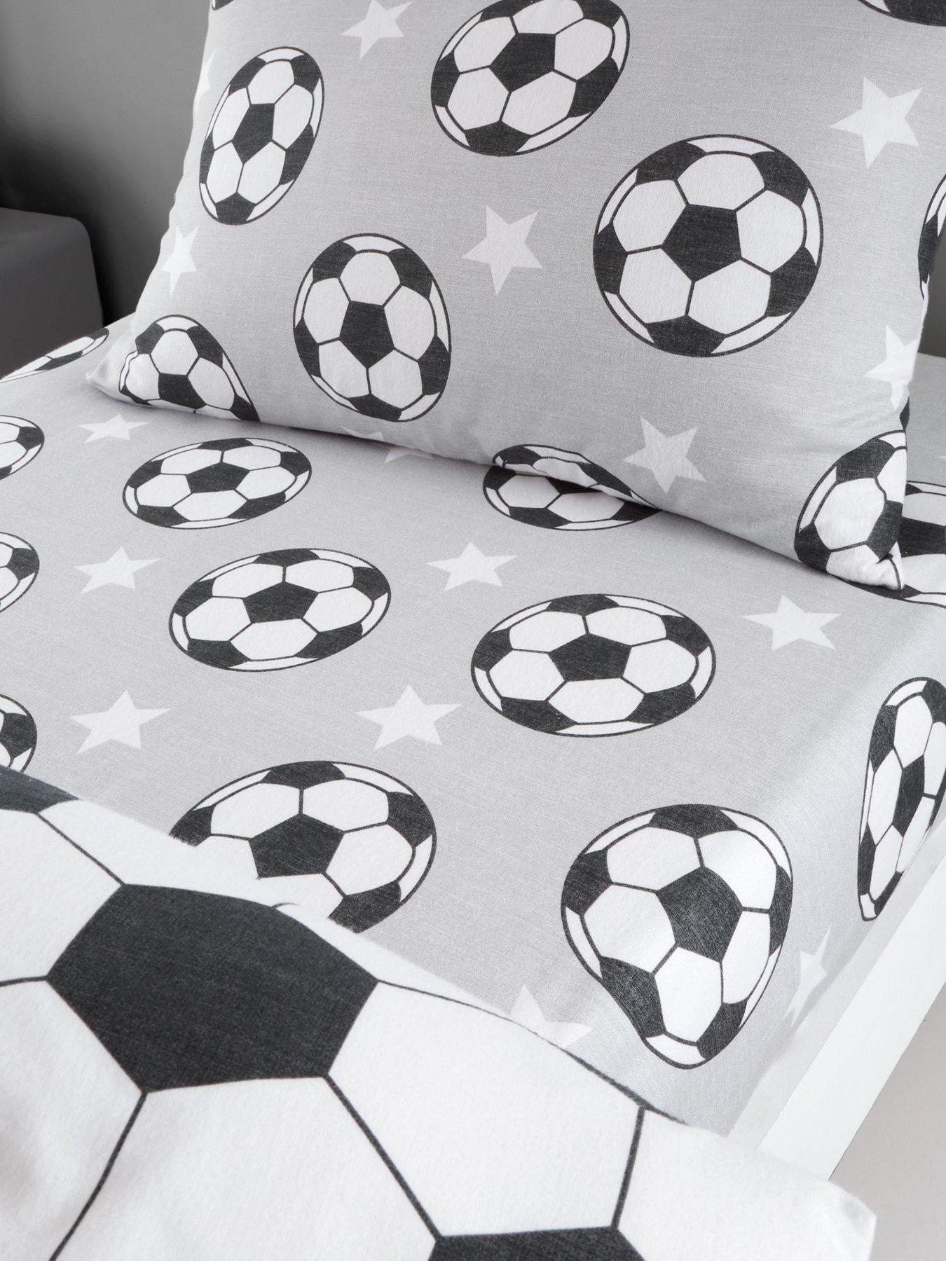 catherine-lansfield-brushed-cotton-football-stars-fitted-sheet-grey