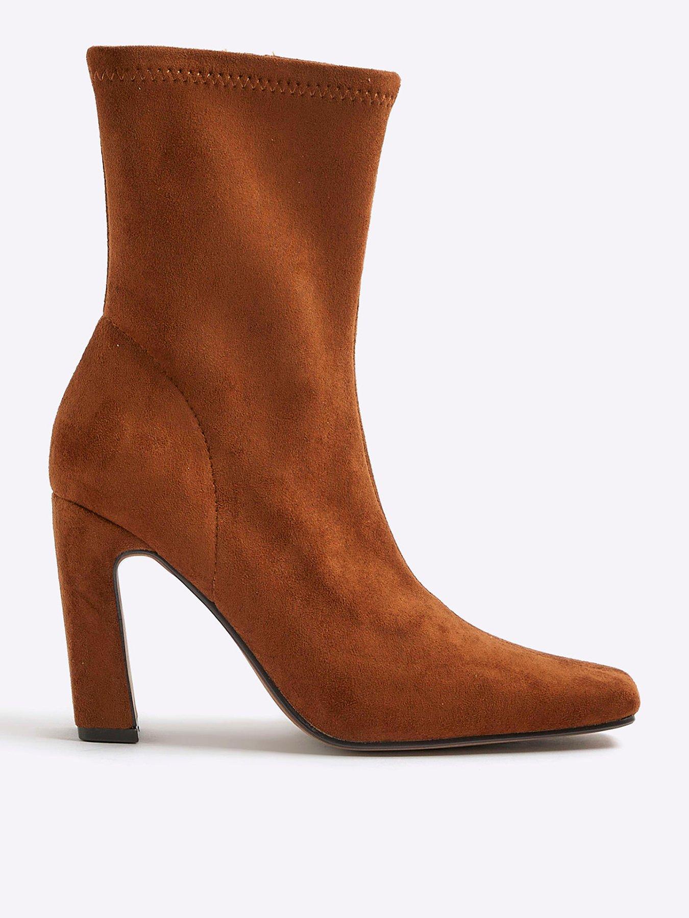 river-island-square-heel-stretch-boots-brownstillFront