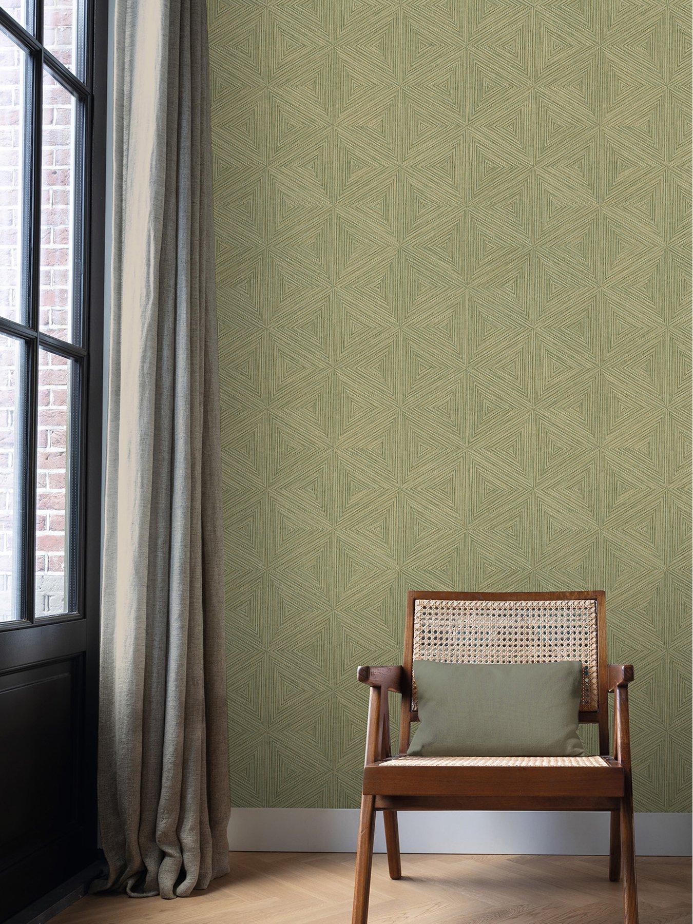 Rasch Boho Geo Wallpaper - Green