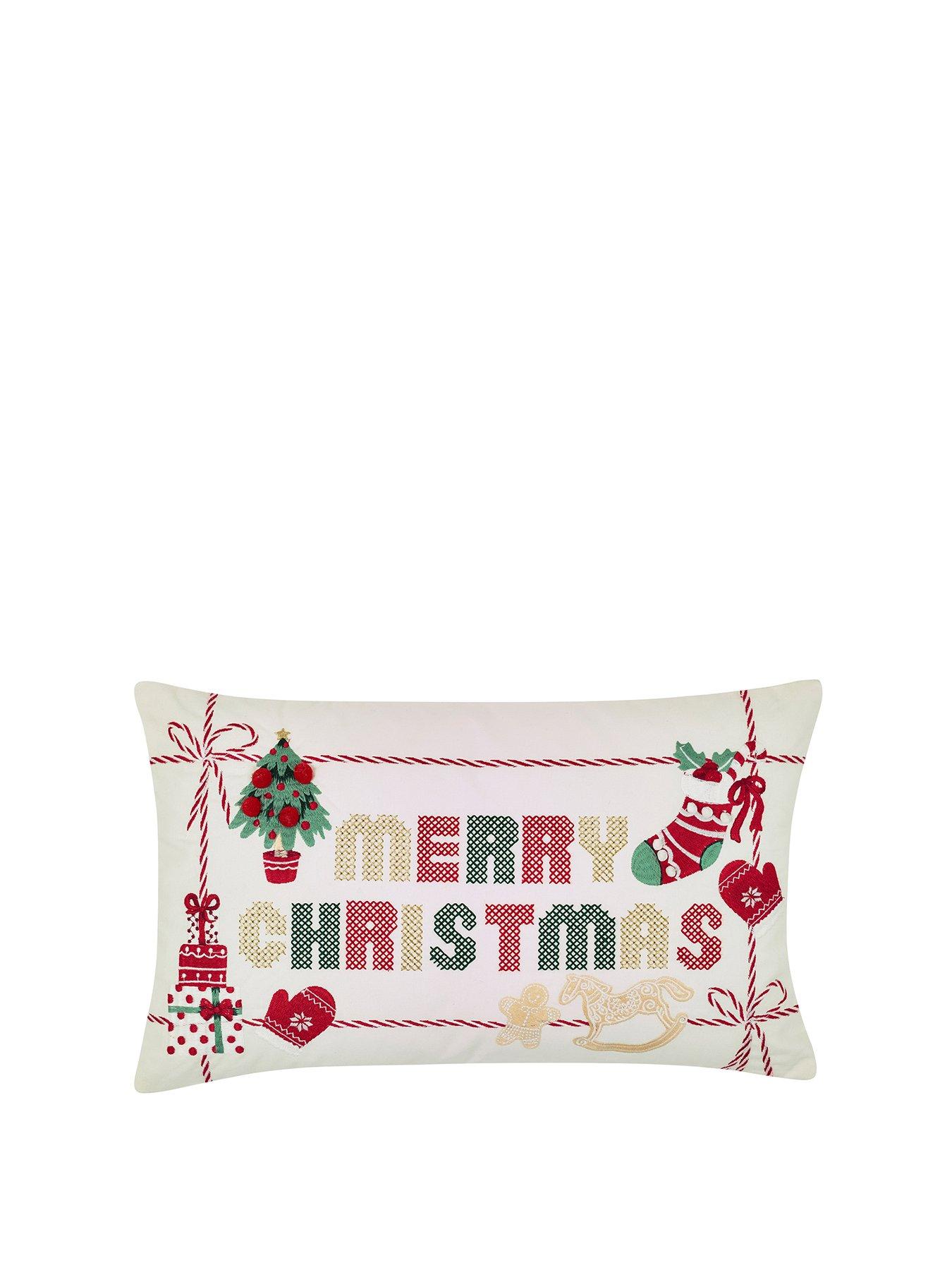 Image 2 of 3 of Catherine Lansfield Merry Christmas Filled Cushion- 30x50cm