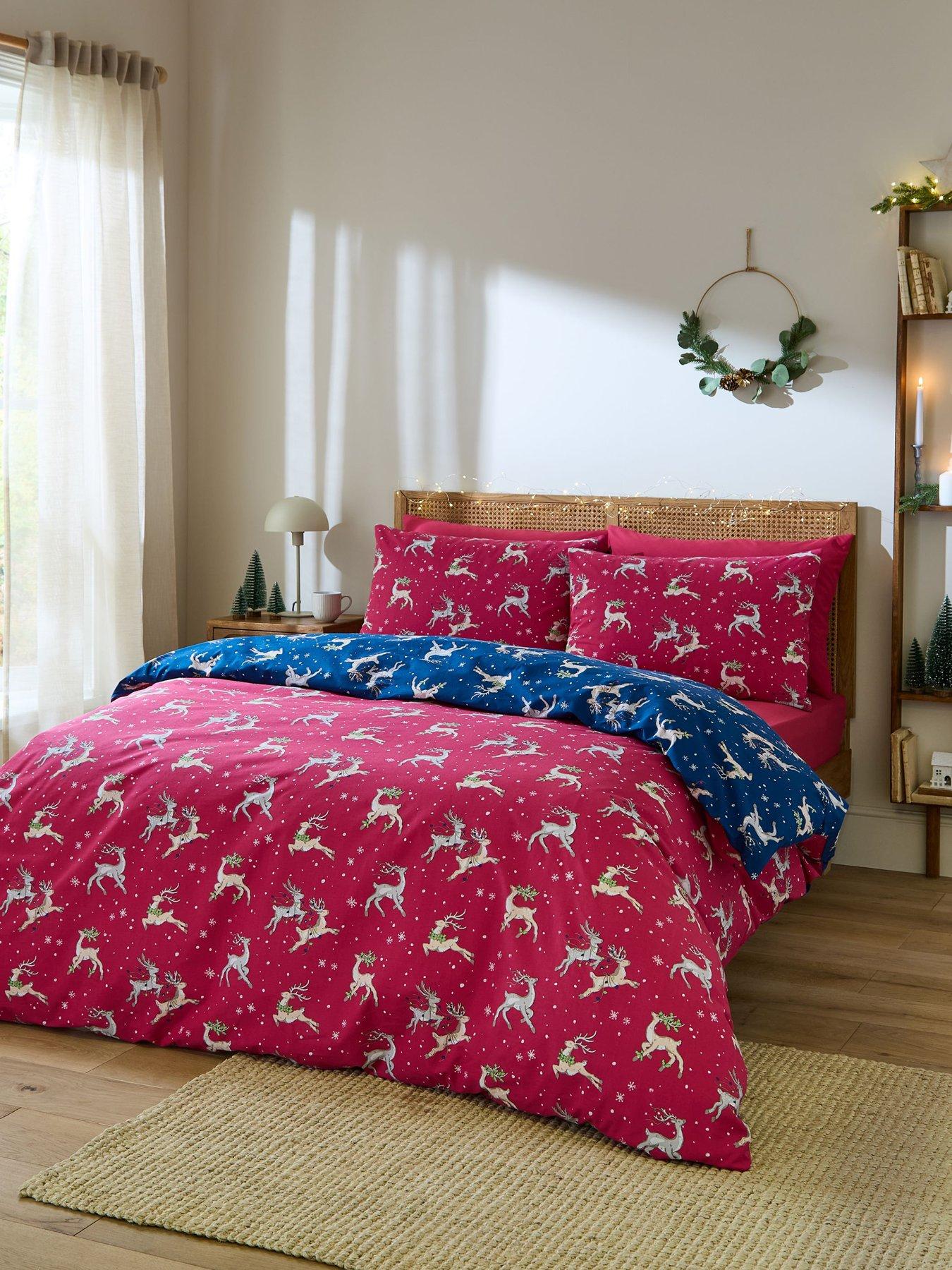 their-nibs-christmas-reindeer-100-cotton-reversible-duvet-set-blueback