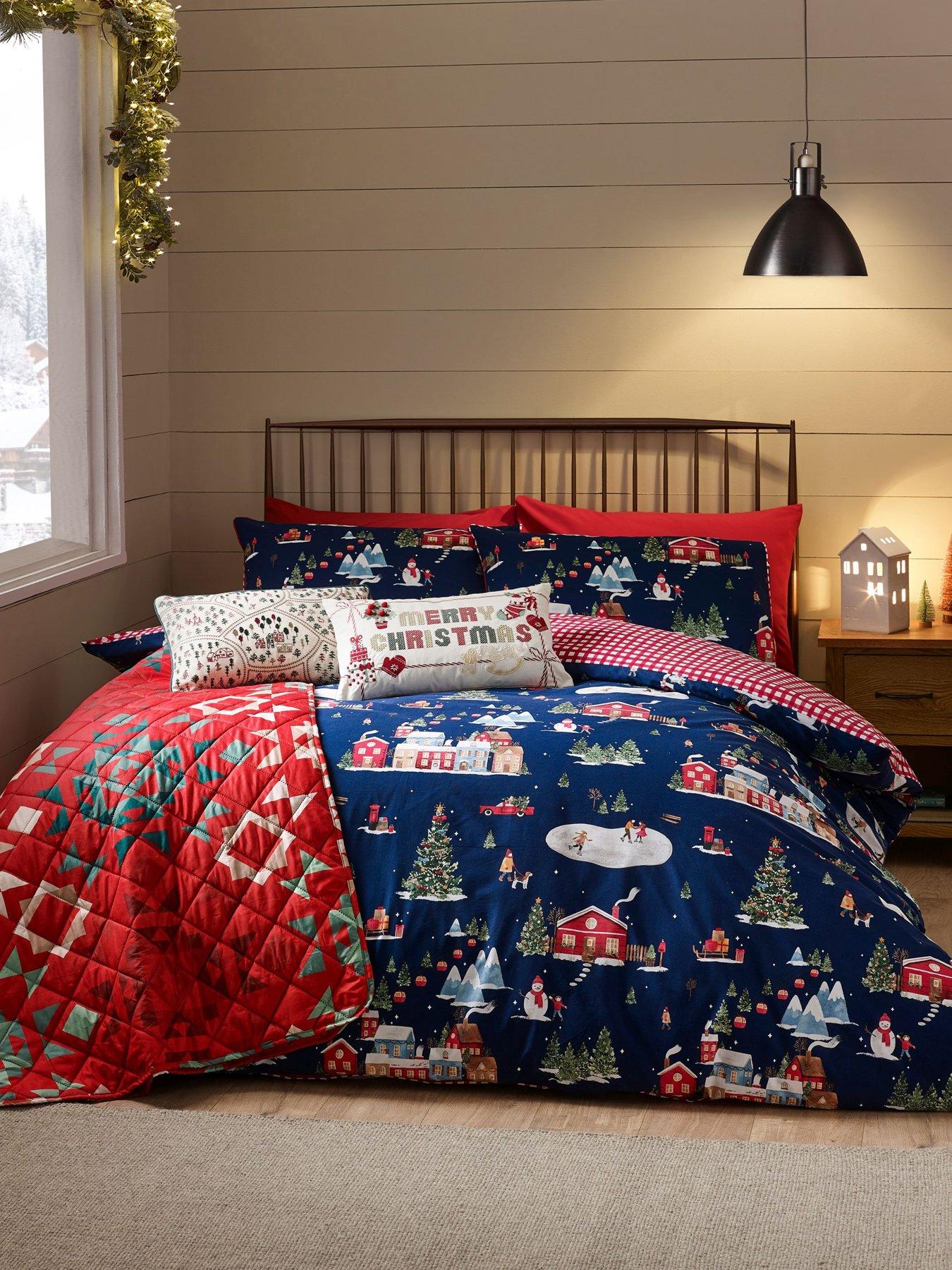 Catherine Lansfield Christmas Ski Village Duvet Set