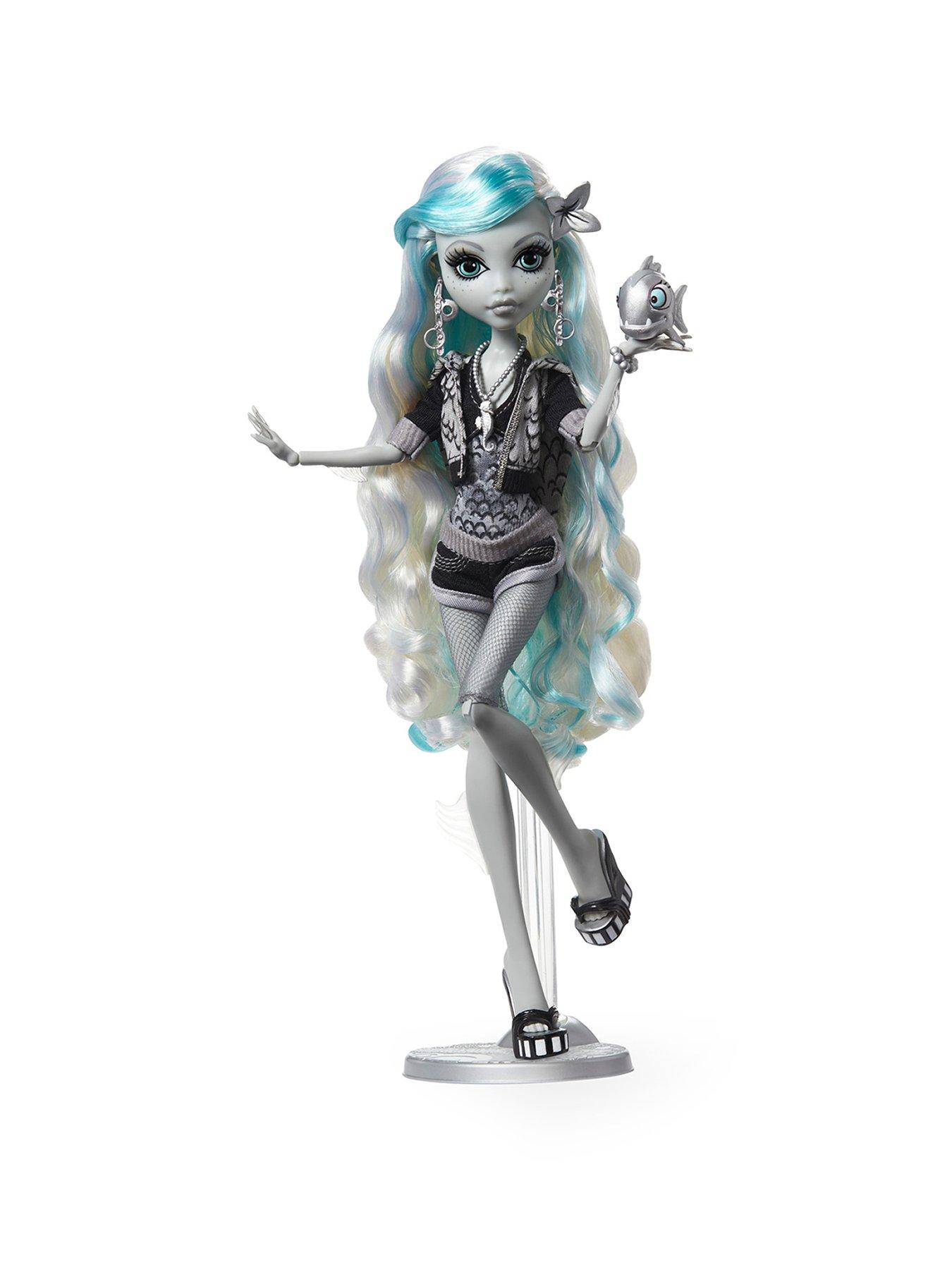 undefined Monster High Doll with Posters, Lagoona Blue in Black and White