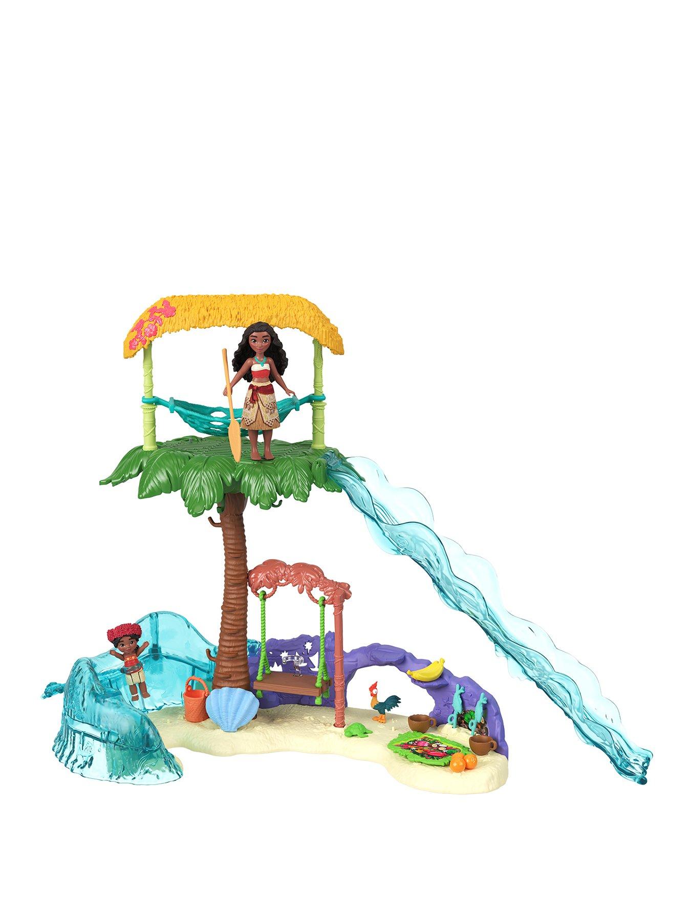 Disney Moana Disney Moana 2 Toys, Moana's Island Adventure Playset with 2 Small Dolls, 2 friends  &  8 Accessories
