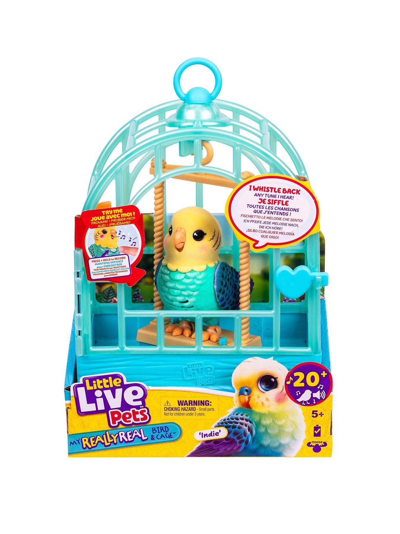 Image 1 of 8 of Little Live Pets Little Live Pets My Really Real Bird &amp; Cage - Indie the&nbsp;Interactive, Realistic Toy&nbsp;Pet Bird