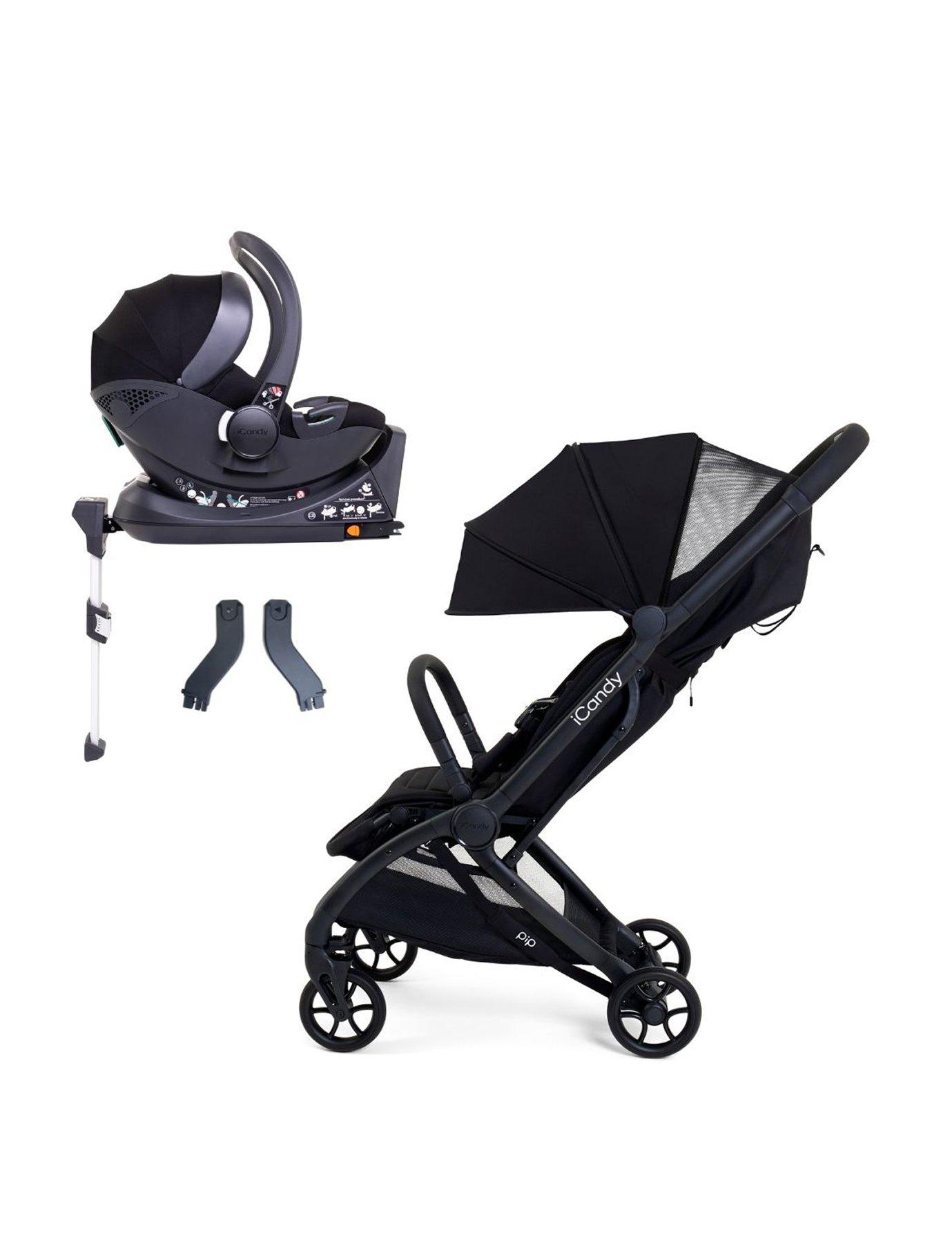 iCandy PIP Travel System with Black Cocoon Car Seat - Black (£50 Car Seat Bundle Saving)