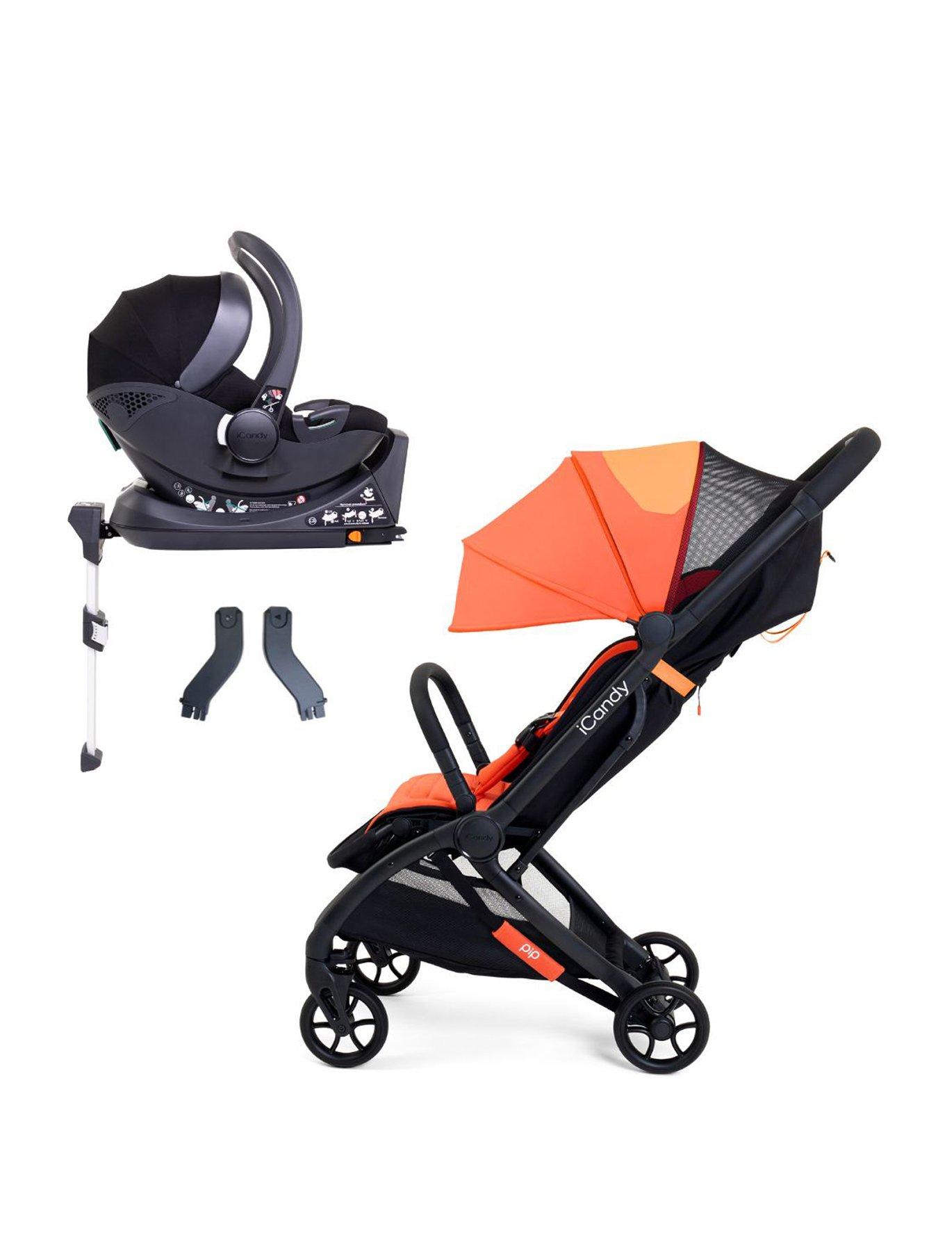 icandy-pip-travel-system-with-black-cocoon-car-seat-sunset-orange-pound50-car-seat-bundle-saving