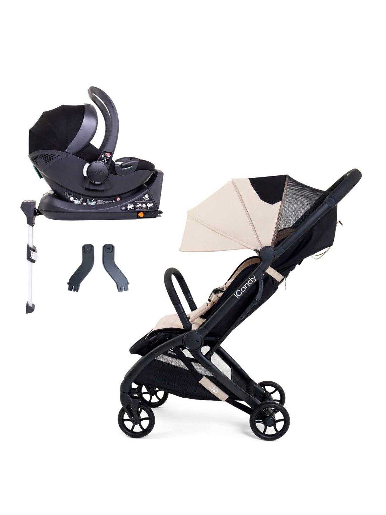 iCandy PIP Travel System with Black Cocoon Car Seat - Latte (£50 Car Seat Bundle Saving)