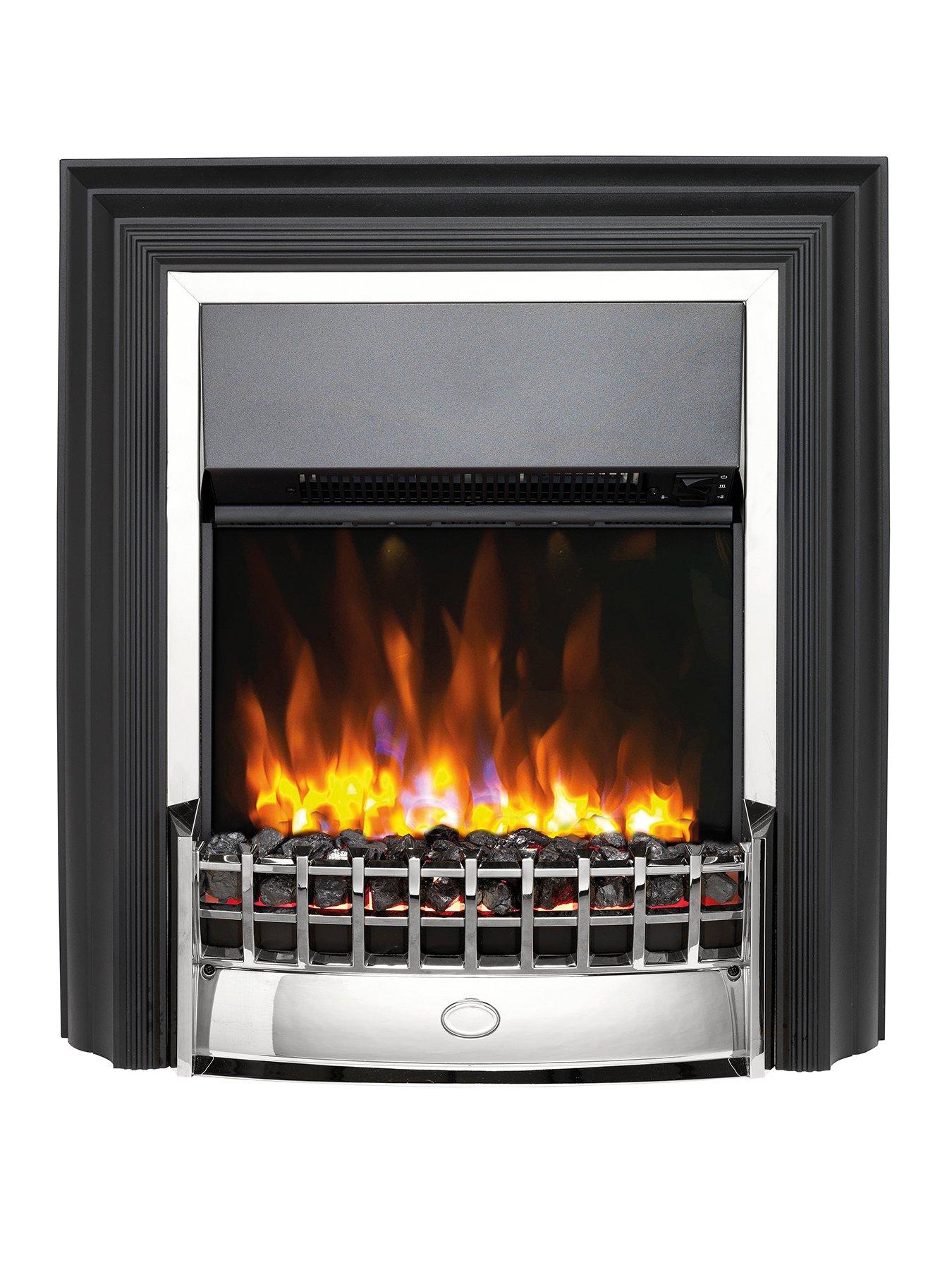 Dimplex Cheriton Deluxe Optiflame 2kW Freestanding Electric Fire, Remote Control, Chrome