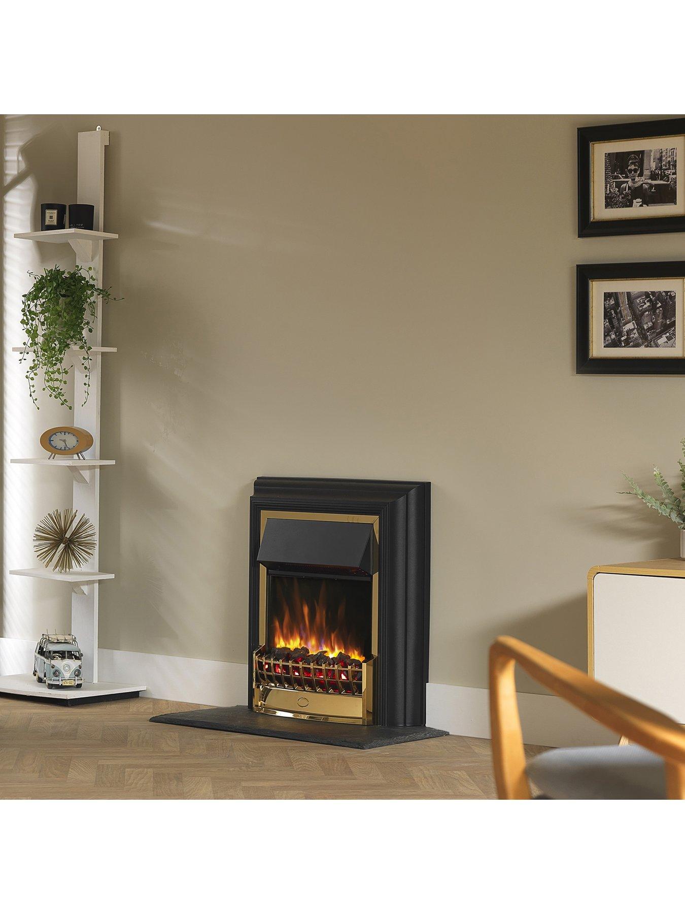 Image 2 of 8 of Dimplex Cheriton Deluxe Brass Optiflame Freestanding Fire