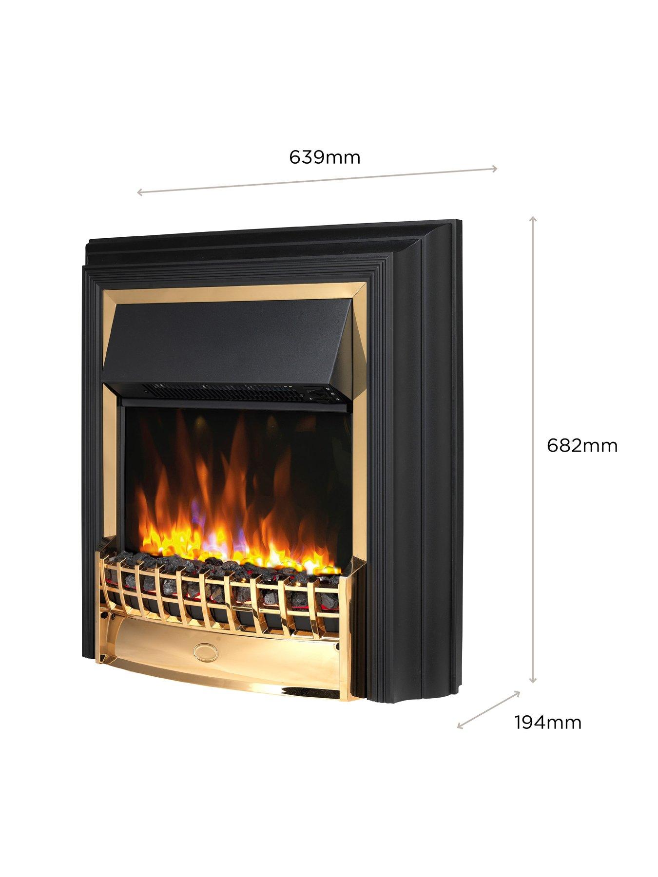 Image 4 of 8 of Dimplex Cheriton Deluxe Brass Optiflame Freestanding Fire