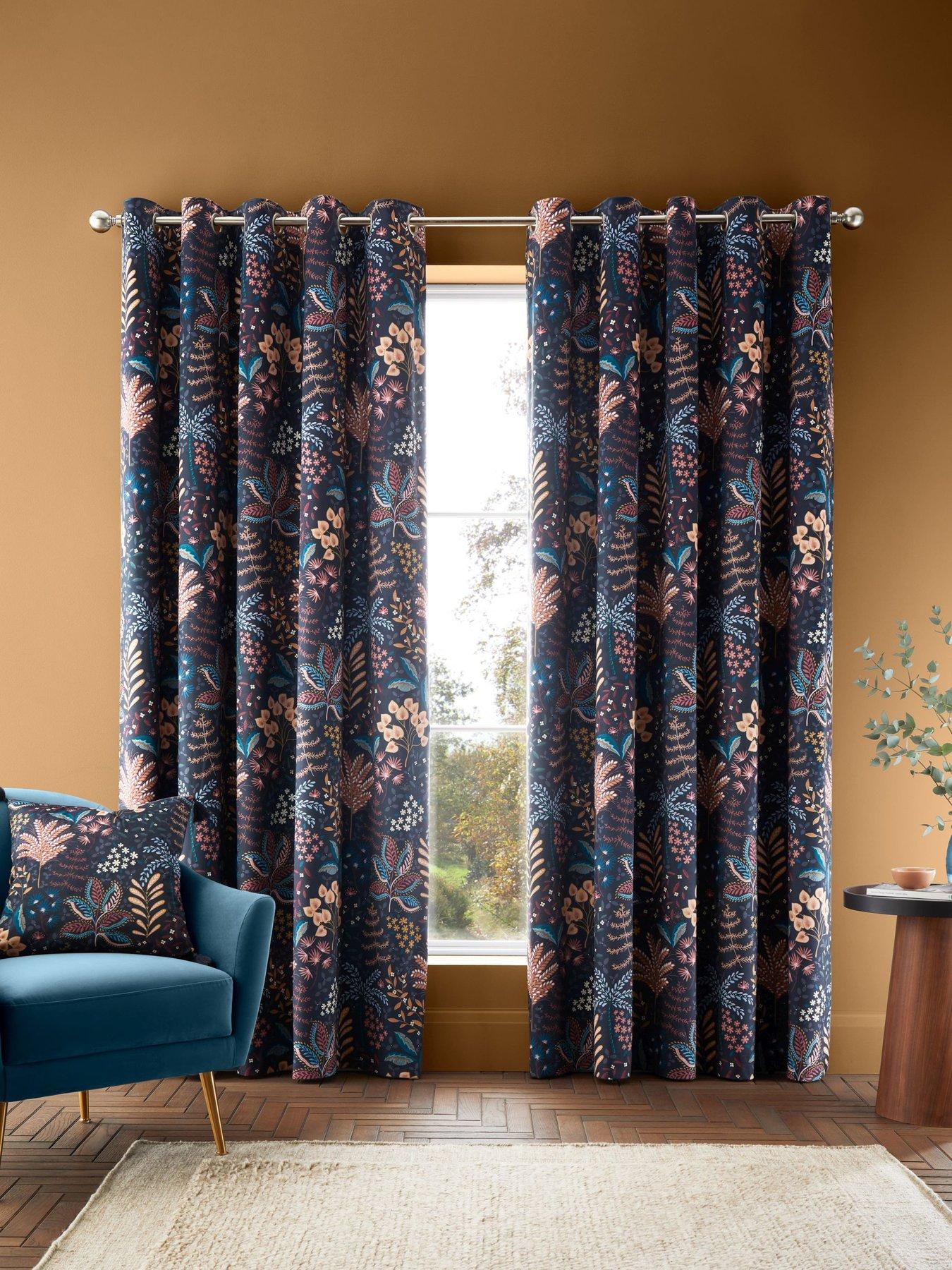 catherine-lansfield-exotic-leaves-curtains