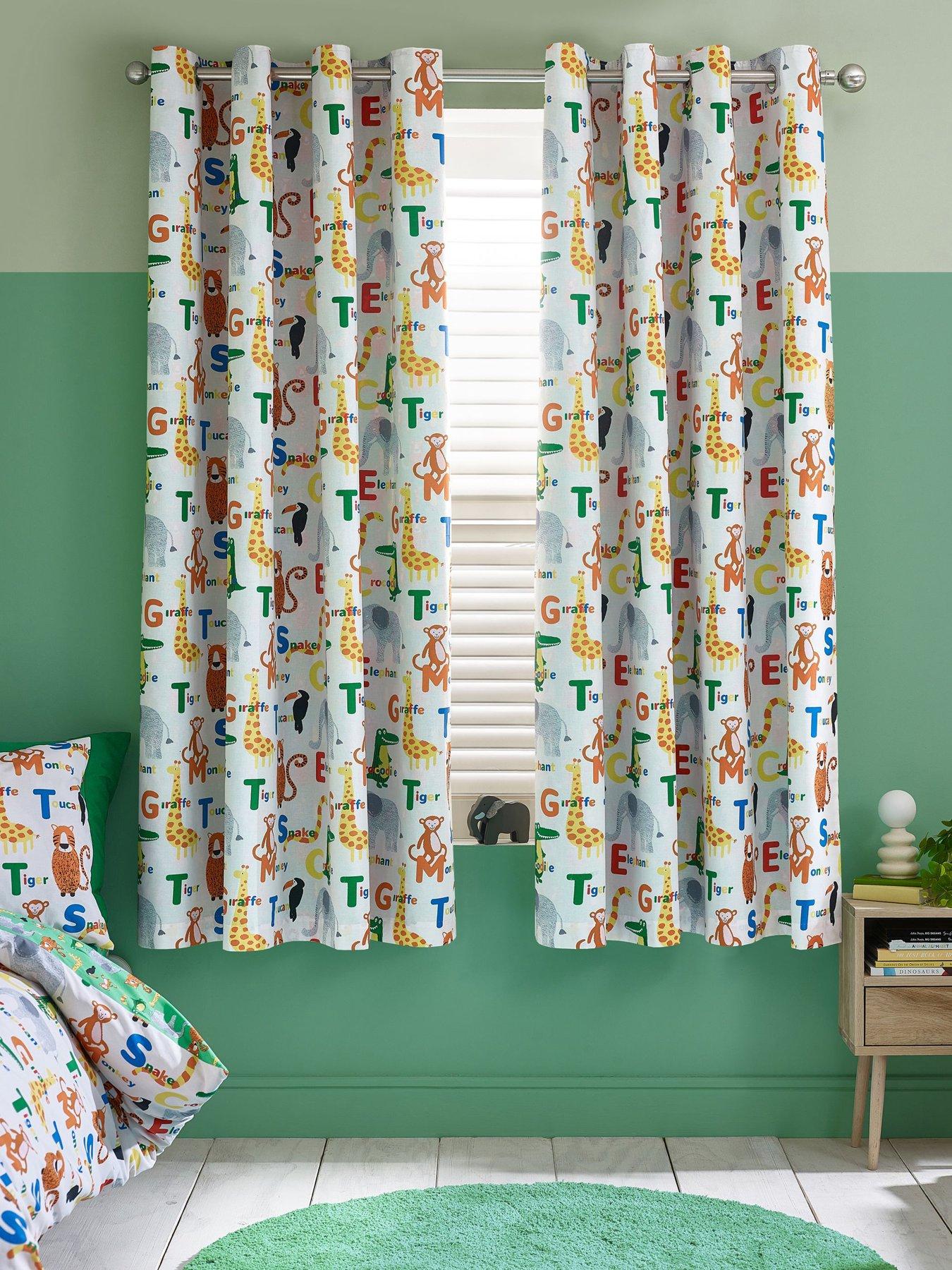 Catherine Lansfield Animal Magic Curtains- 66x72inch