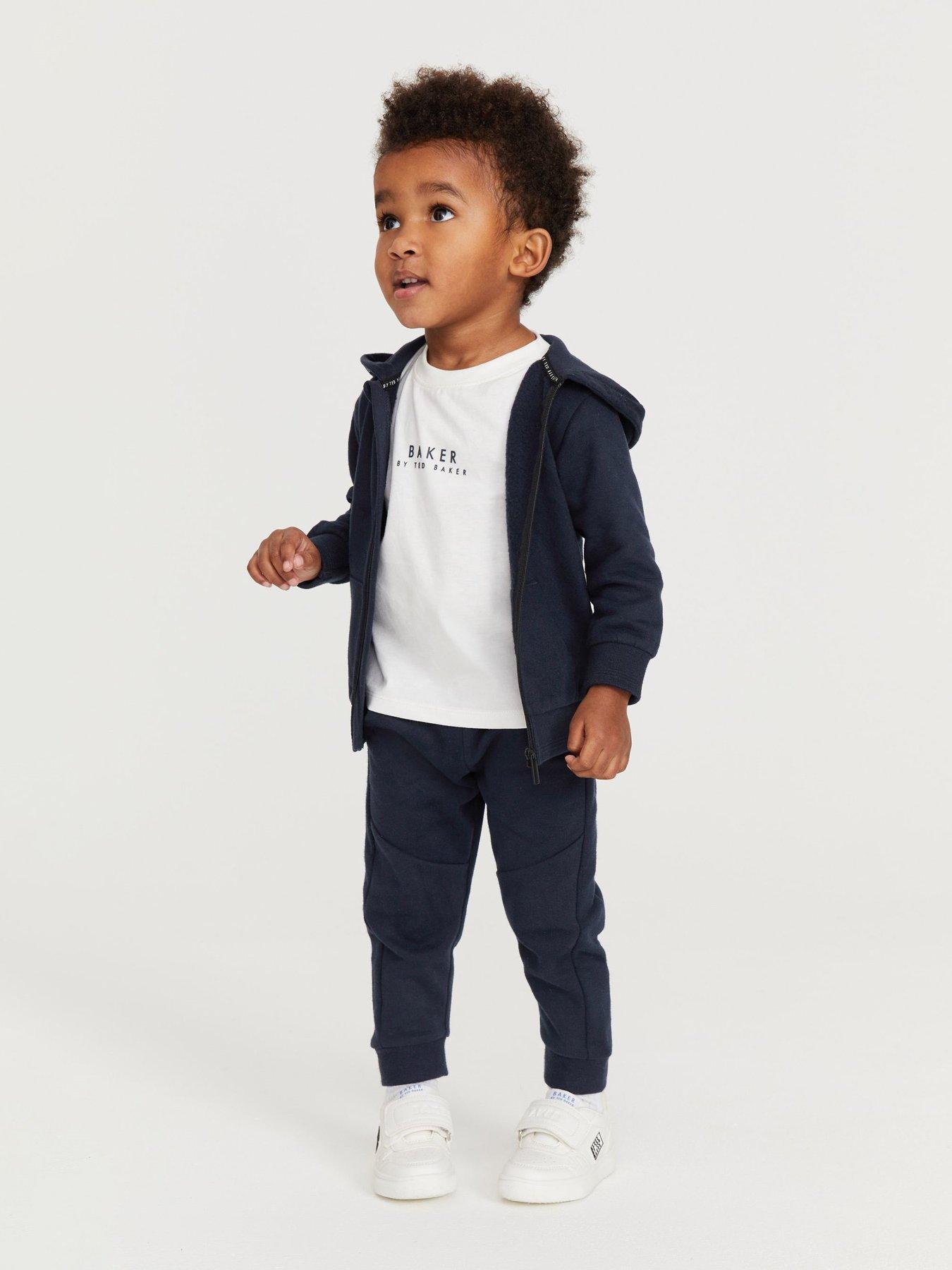 Ted Baker Baby Boys 3 Pack Hoodie  &  Jogger Set - Navy