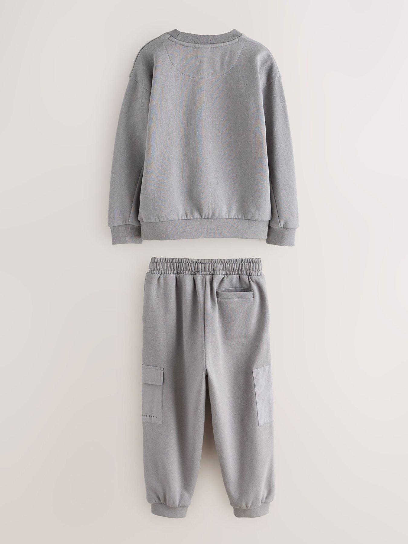 Image 3 of 7 of Ted Baker Younger Boys Sweat Top &amp; Jogger Set - Grey