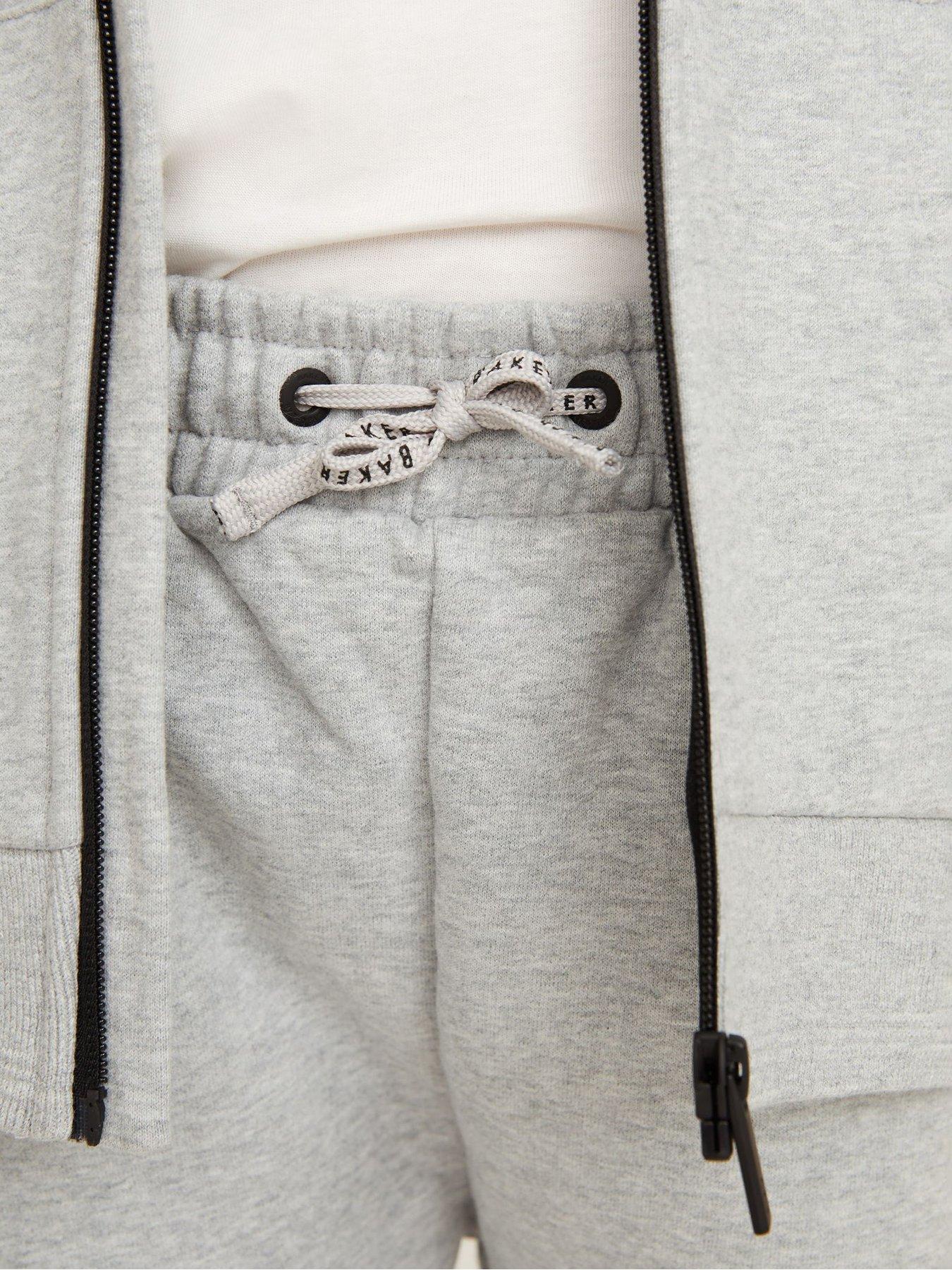Image 4 of 6 of Ted Baker Younger Boys Hoodie &amp; Jogger Zip Set - Grey
