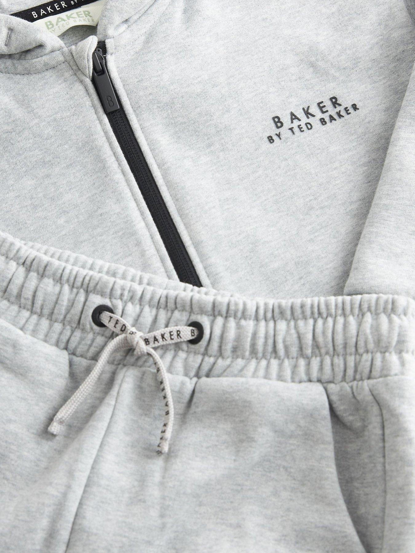 Image 6 of 6 of Ted Baker Younger Boys Hoodie &amp; Jogger Zip Set - Grey