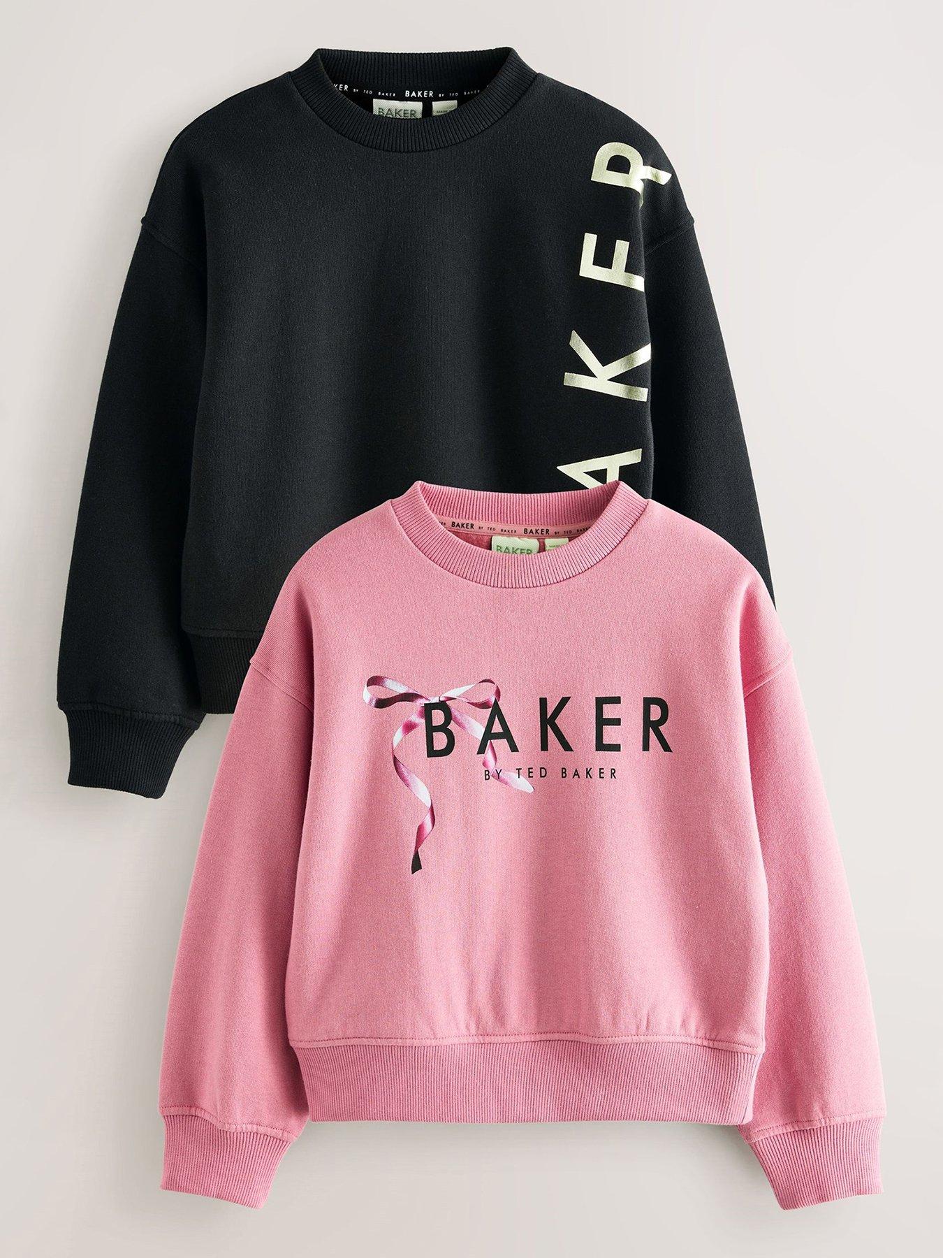 Ted Baker Older Girls 2 Pack Crew Sweatshirts - Pink
