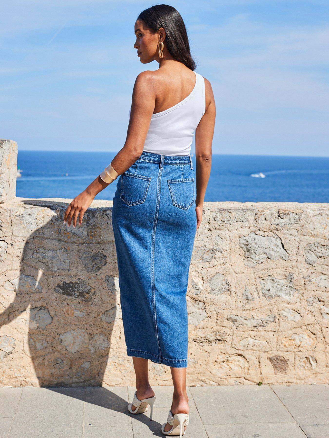 sosandar-mid-blue-6-longline-skirt-with-splitstillFront