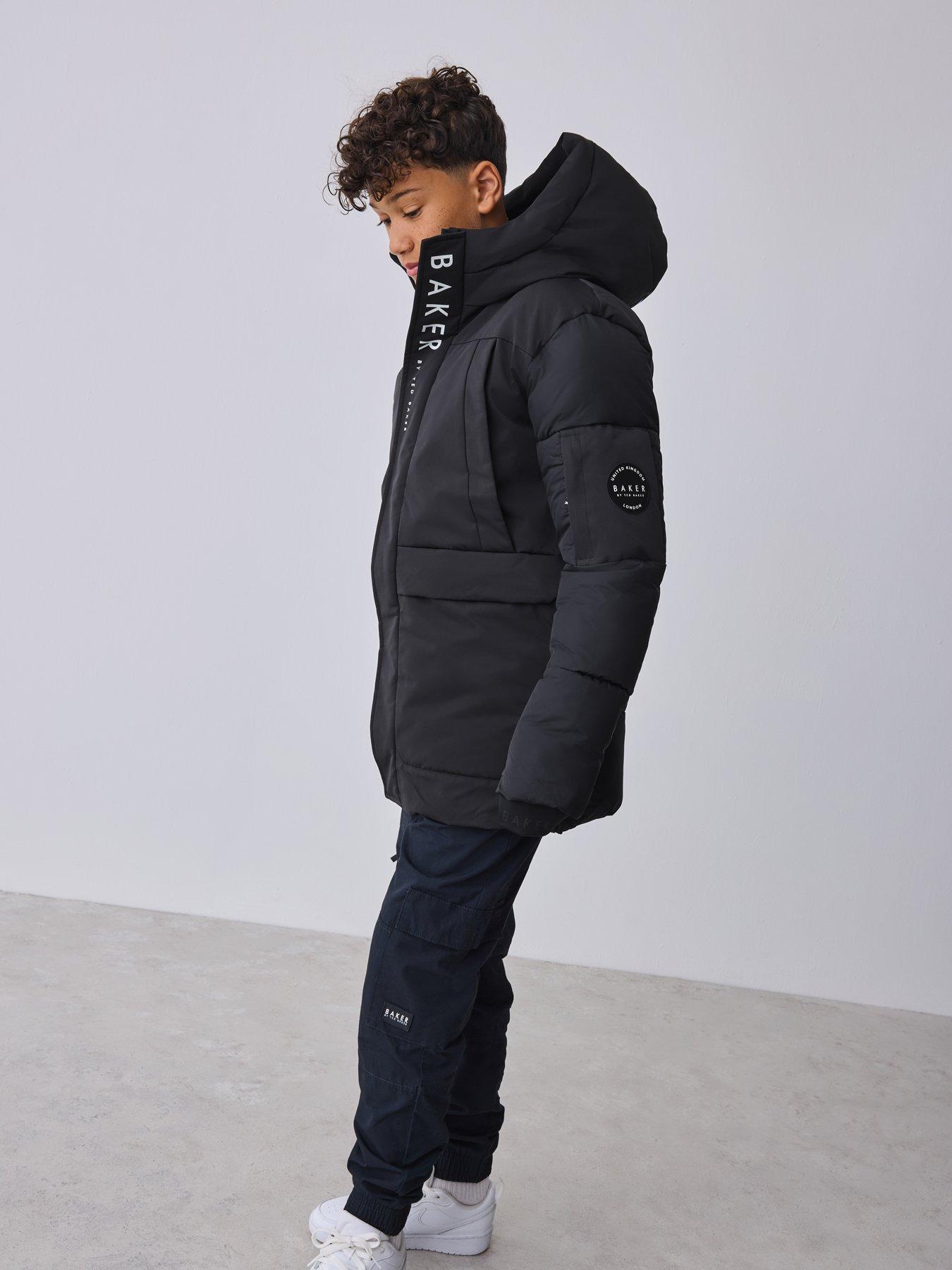 Image 4 of 7 of Ted Baker Older Boys Mid Length Coat - Black
