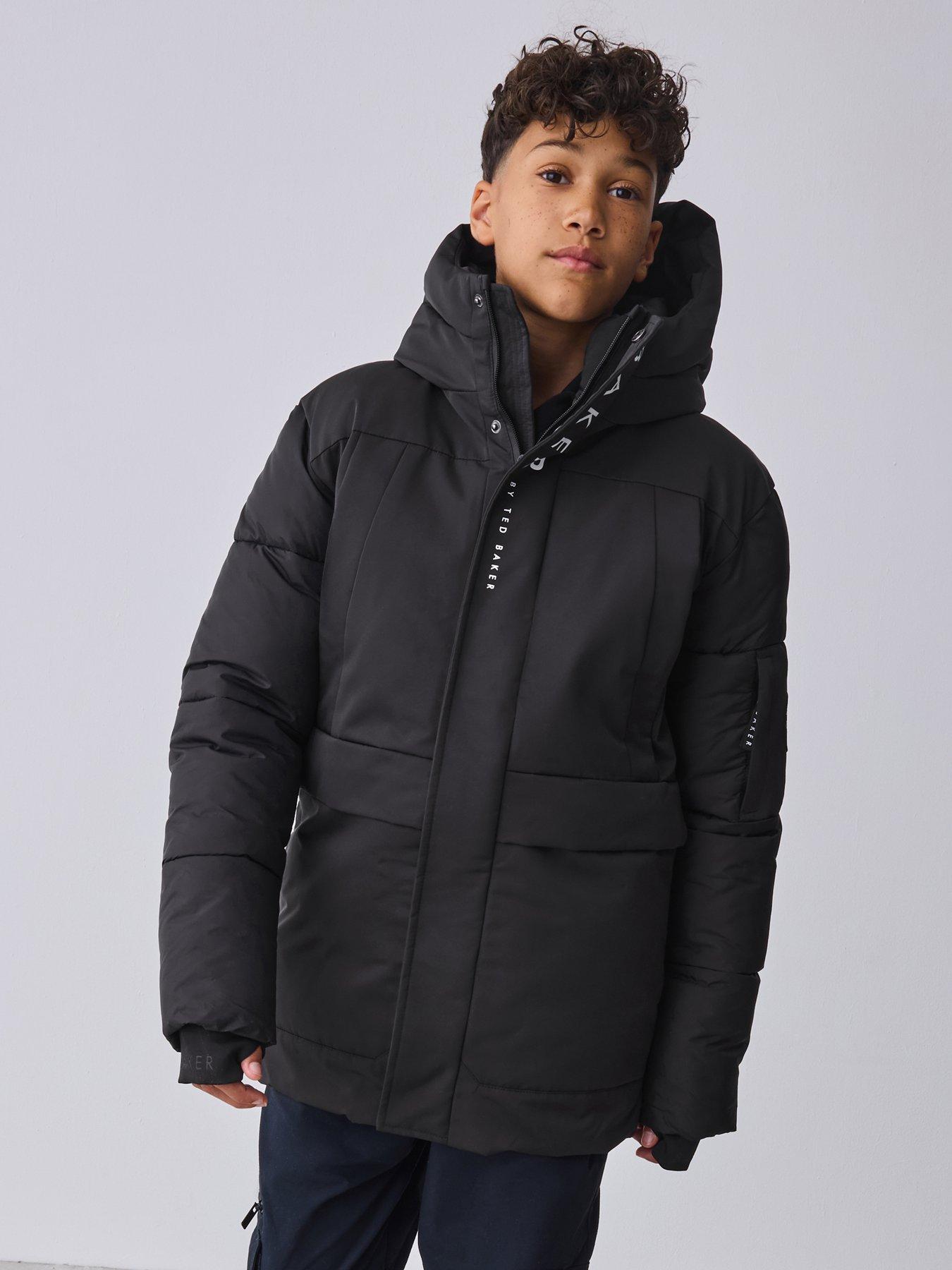 Image 5 of 7 of Ted Baker Older Boys Mid Length Coat - Black