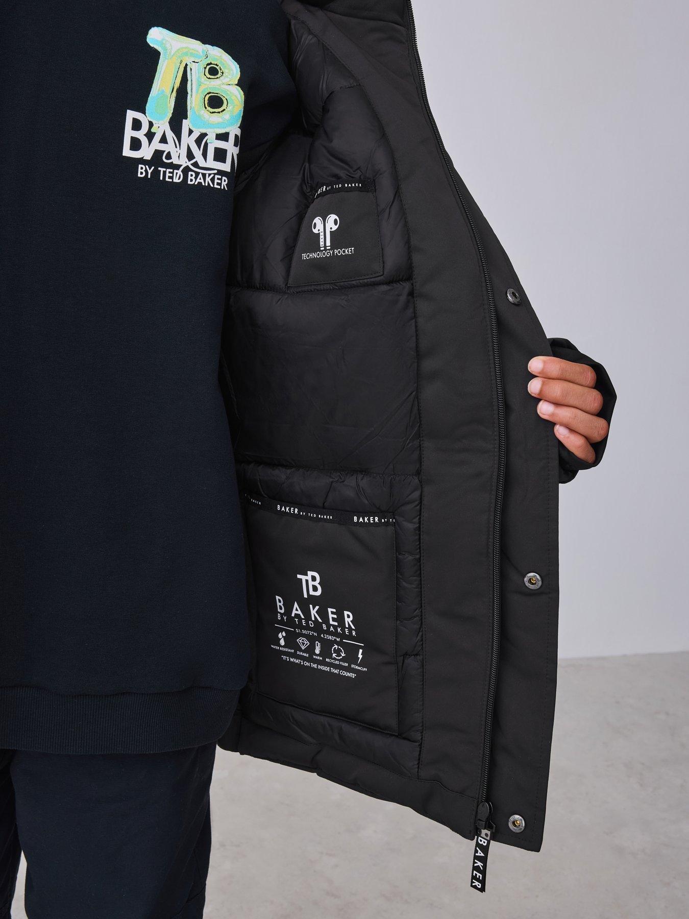 Image 7 of 7 of Ted Baker Older Boys Mid Length Coat - Black