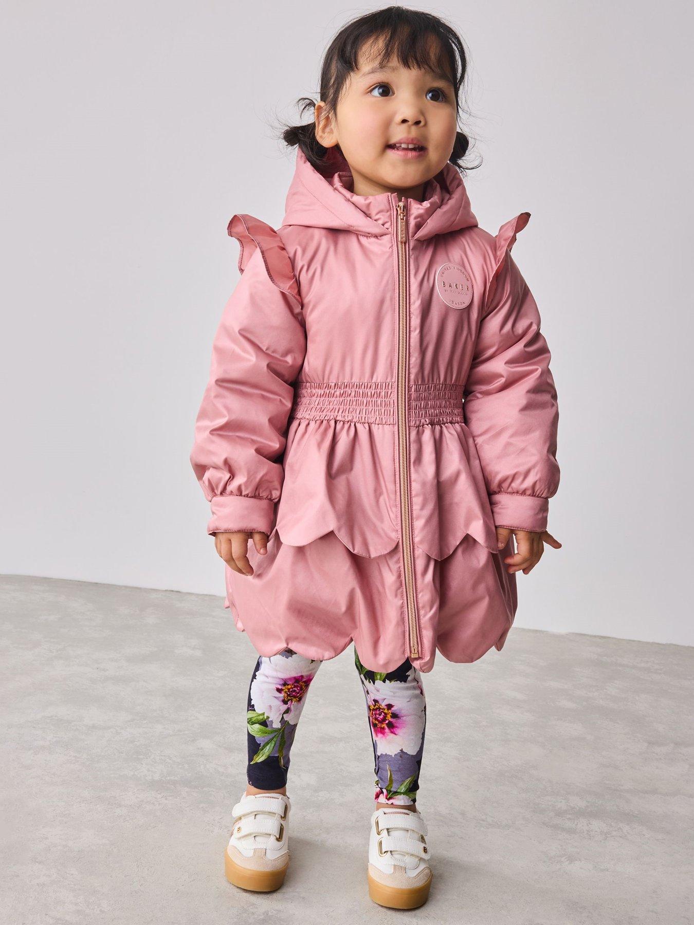 Ted Baker Younger Girls Frill Coat - Pink
