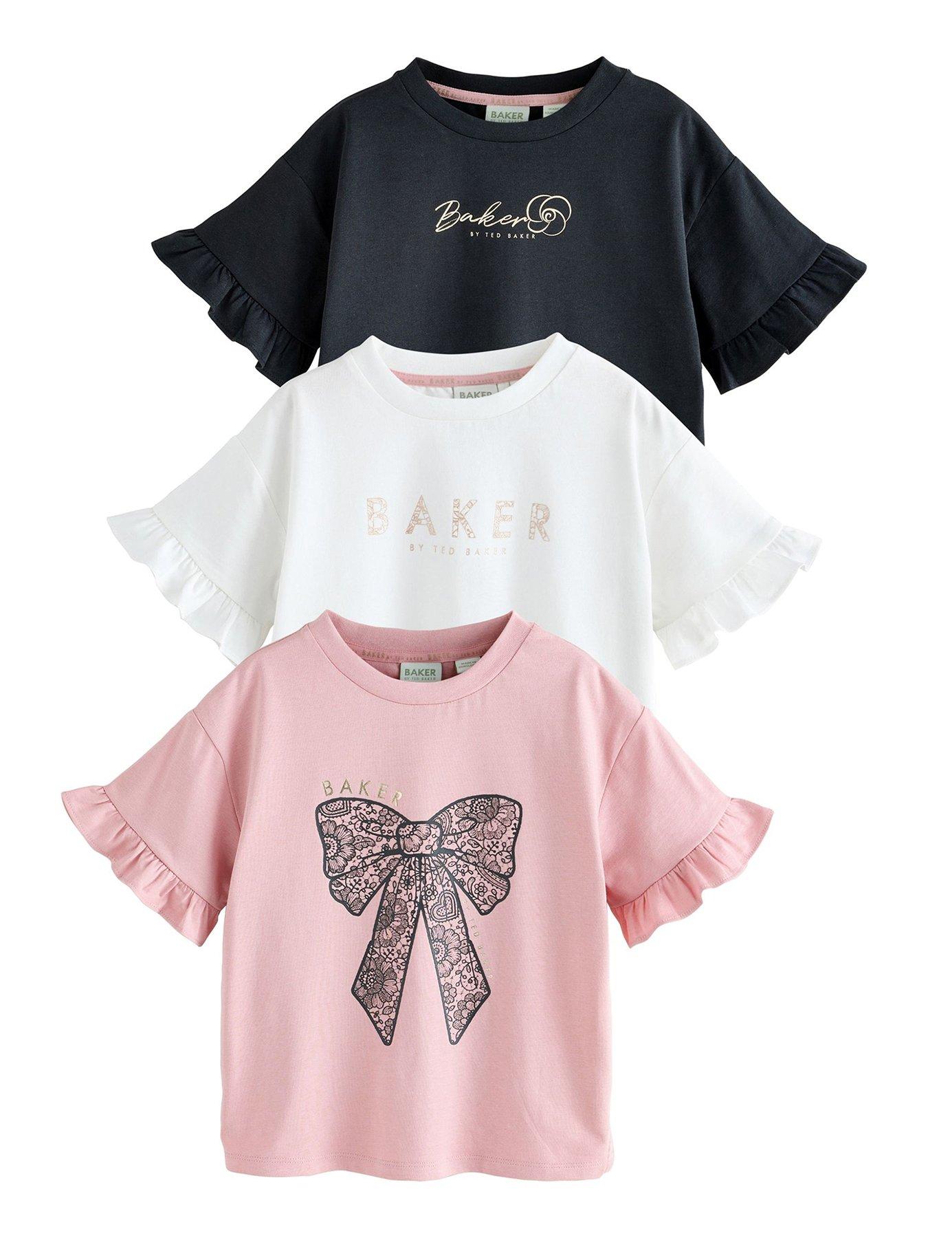 Ted Baker Younger Girls 3 Pack Bow T-Shirt - Multi