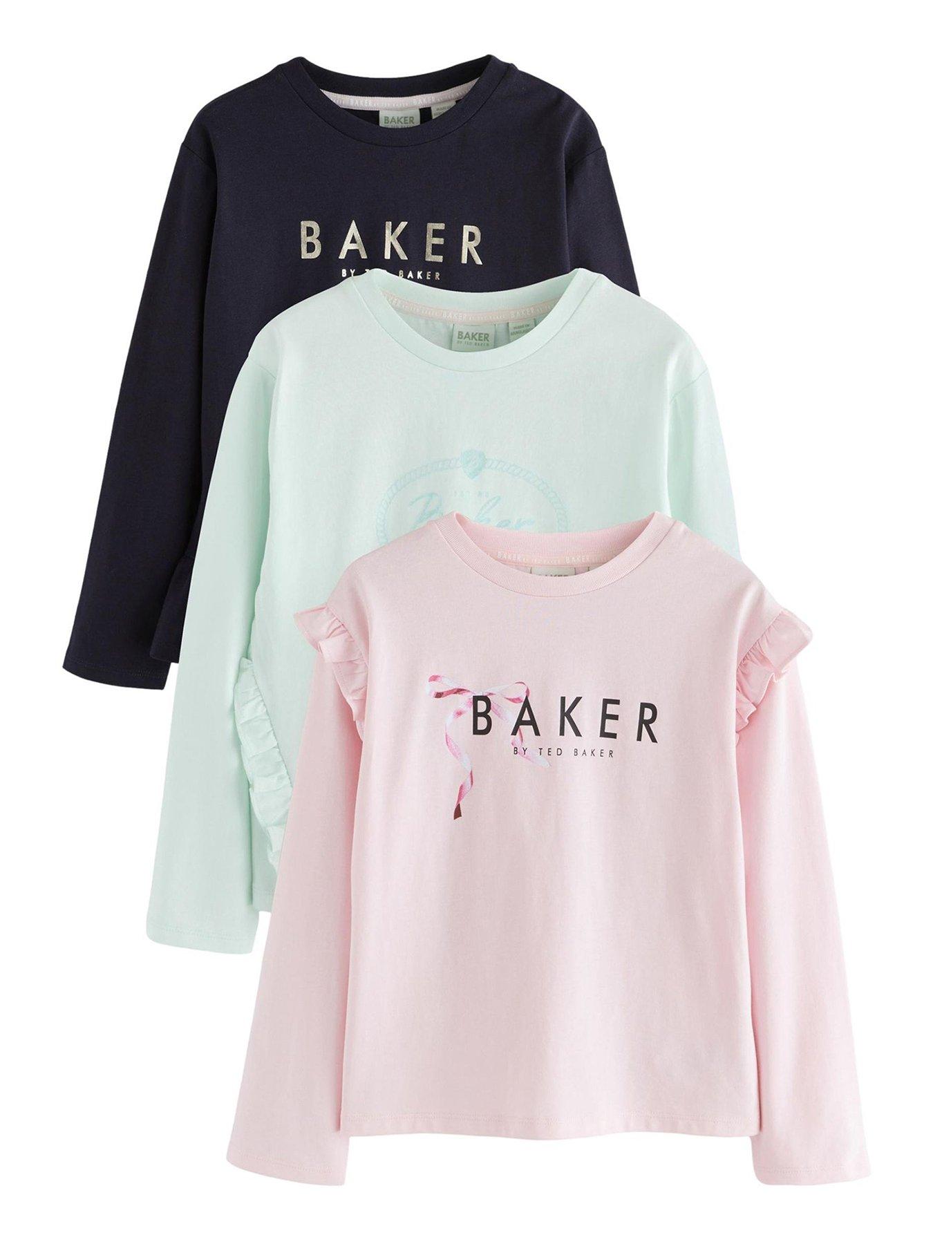 Ted Baker Younger Girls 3 Pack Logo T-Shirt - Pink