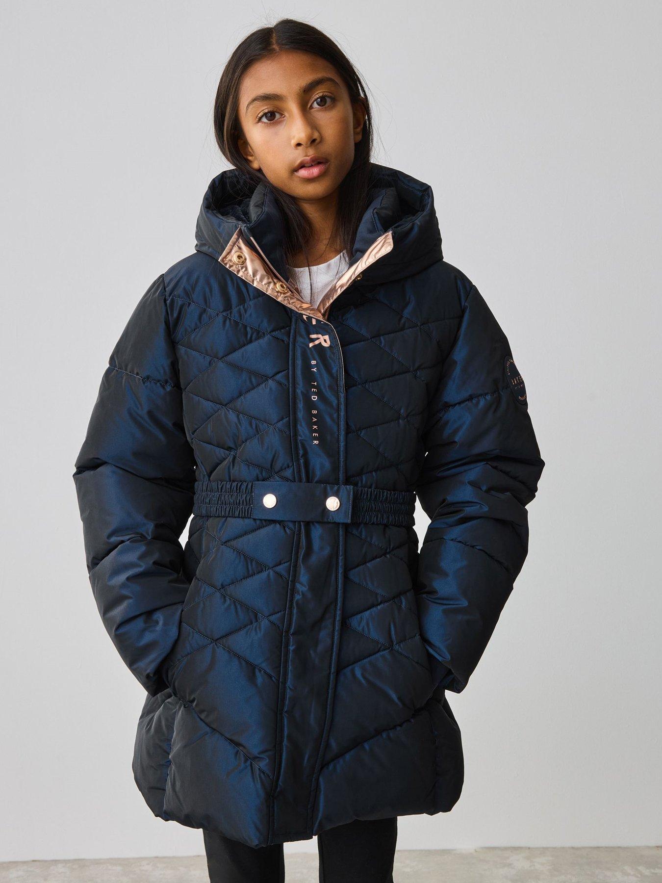 Ted Baker Older Girls Midweight Coat - Navy