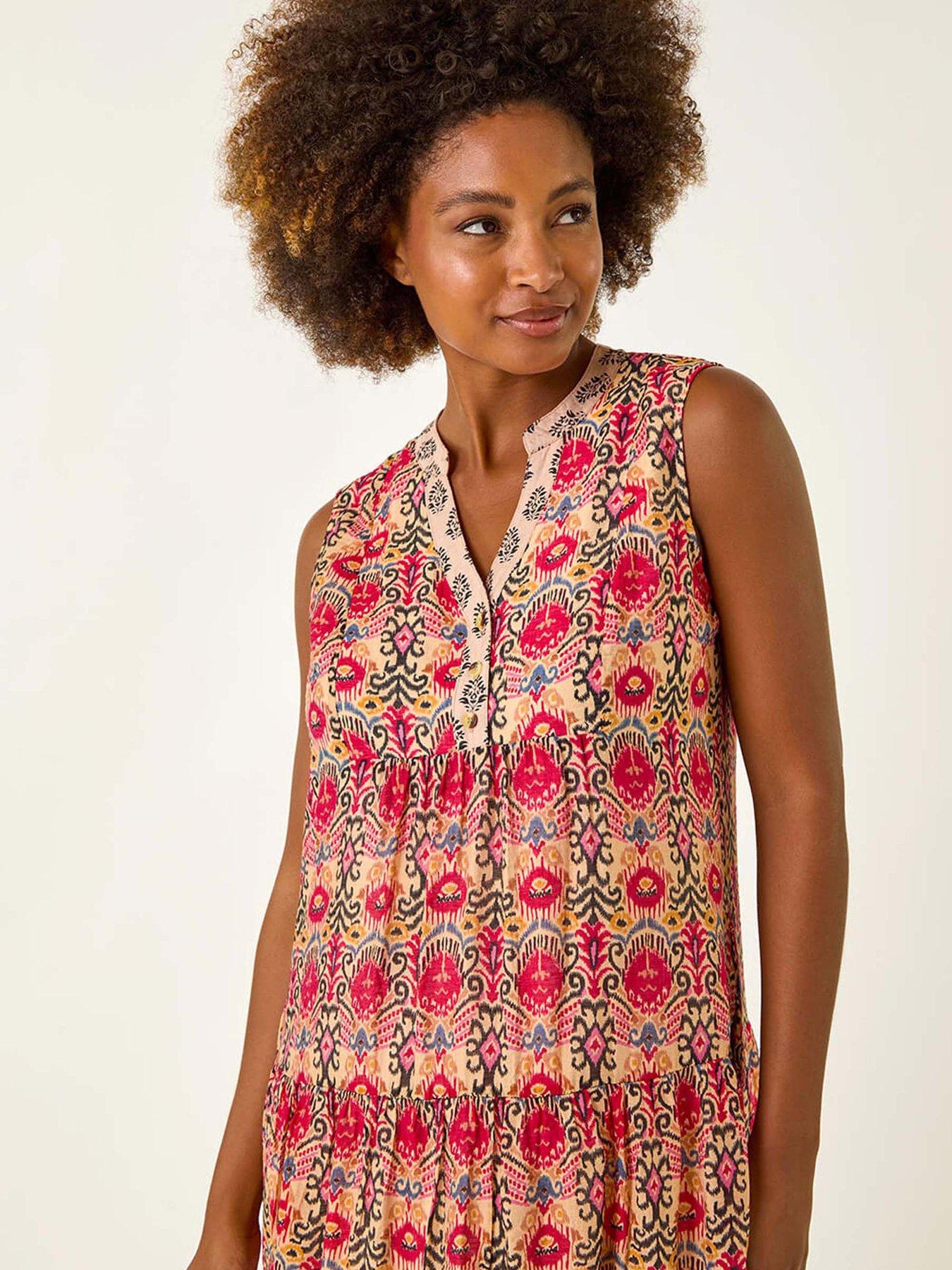 roman-border-print-smock-dress-redoutfit