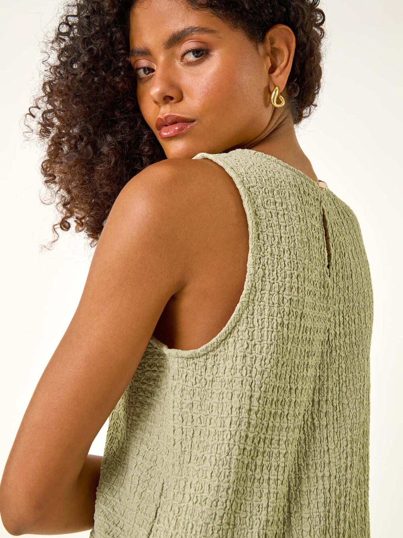 roman-dusk-textured-longline-stretch-top-beigeoutfit