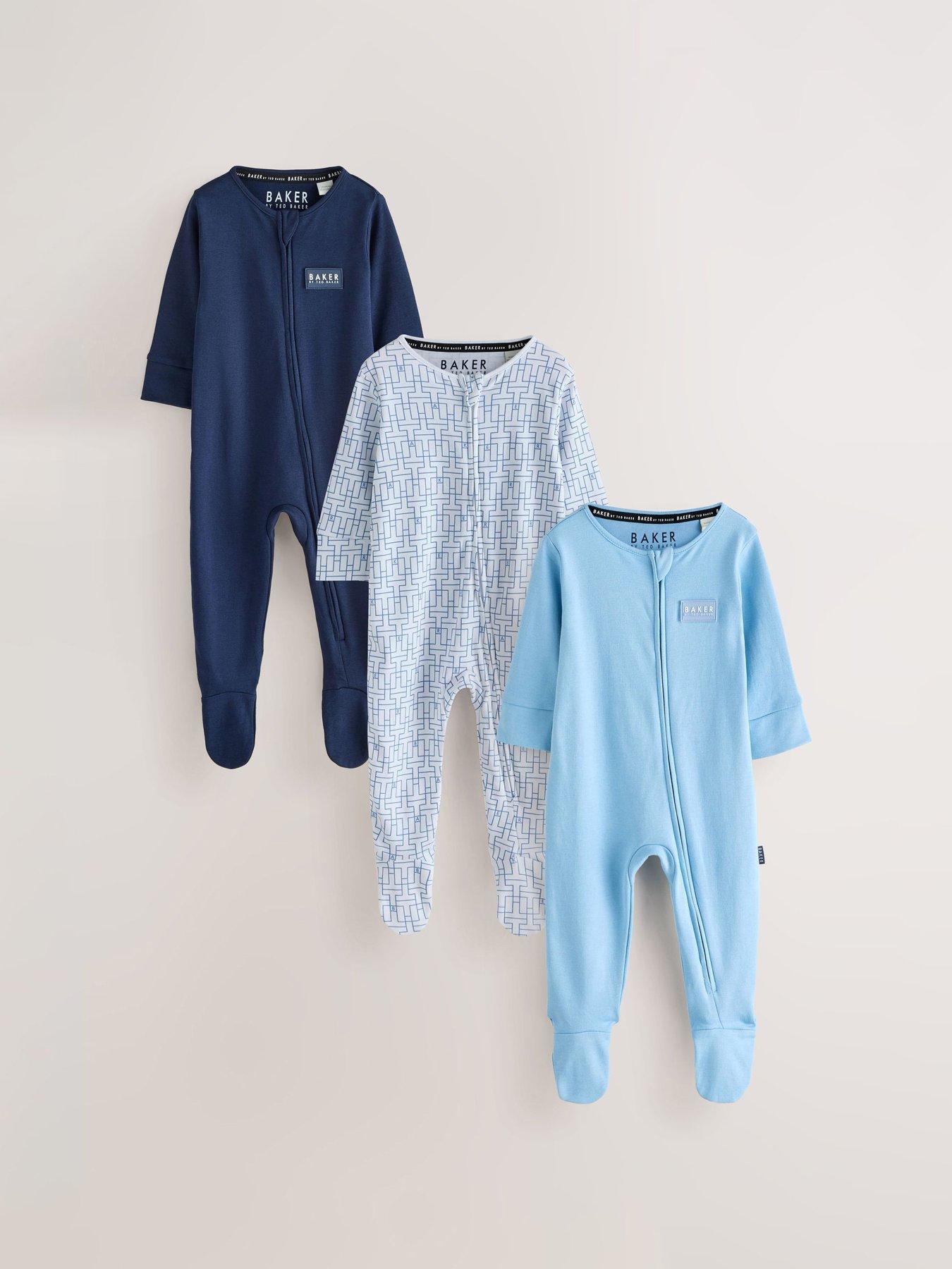 Ted Baker Baby Boys 3 Pack Sleepsuits - Multi