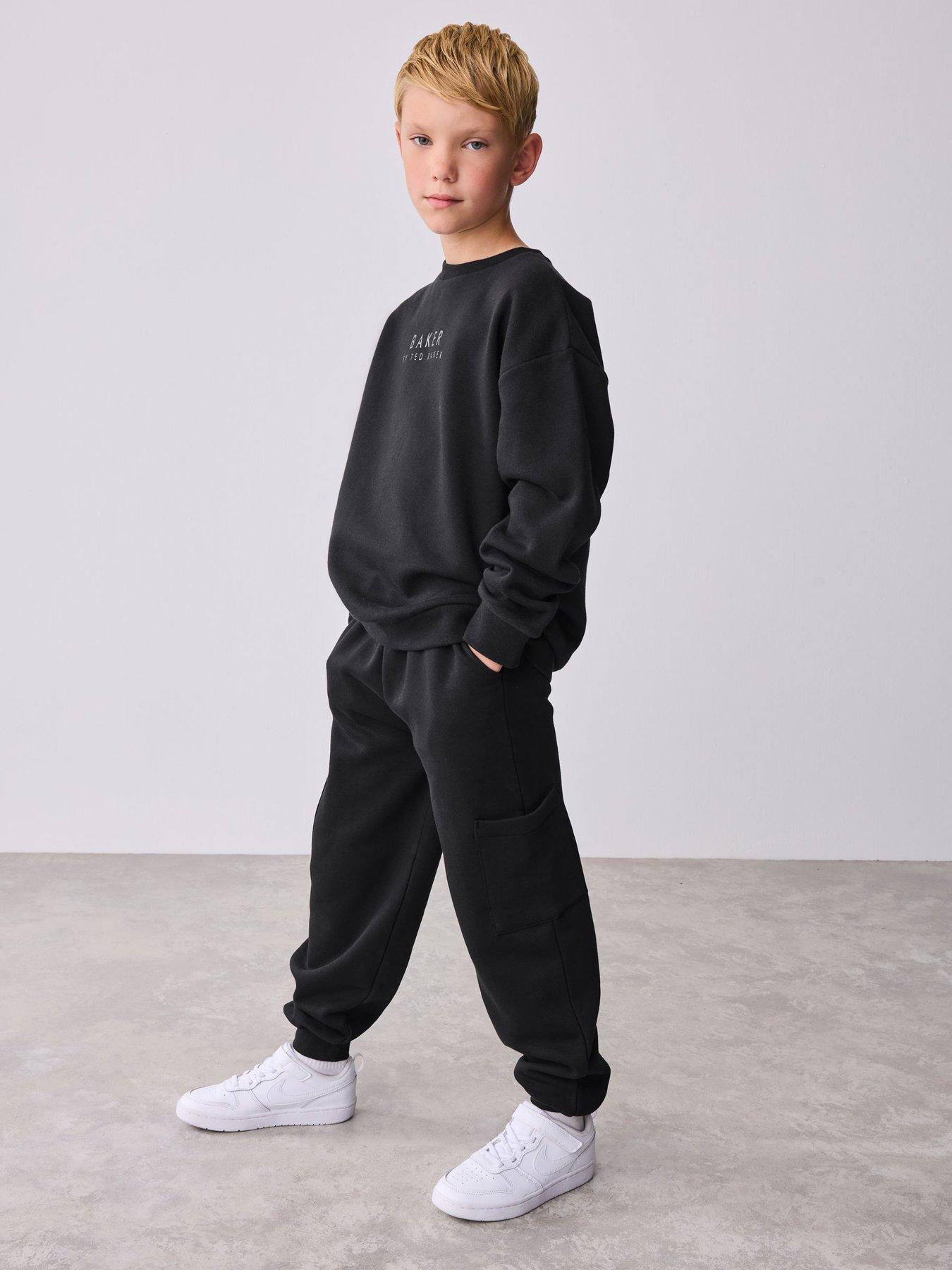 Ted Baker Younger Boys Sweat Top  &  Jogger Set - Black