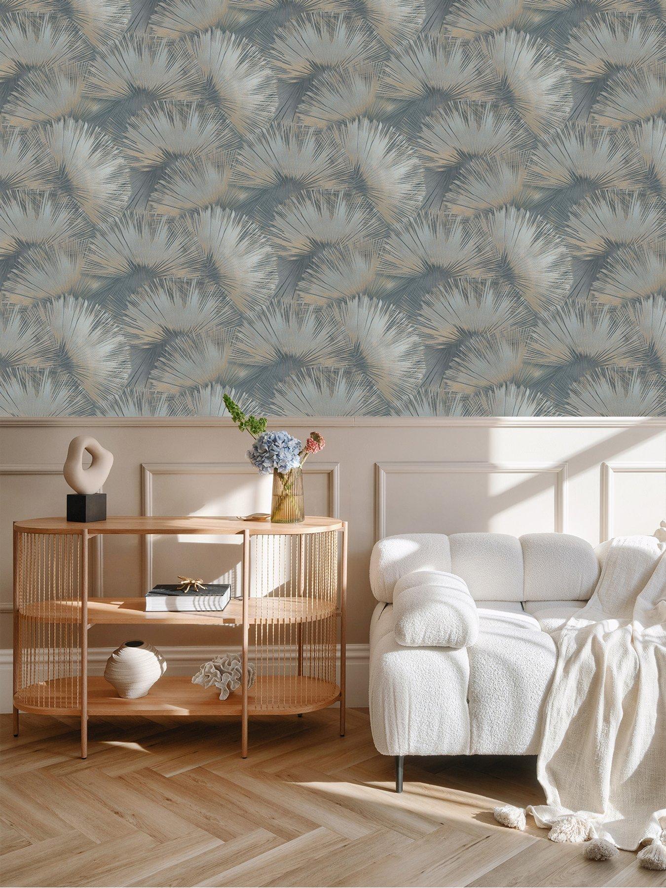 Rasch Opulenza Fan Wallpaper - Blue