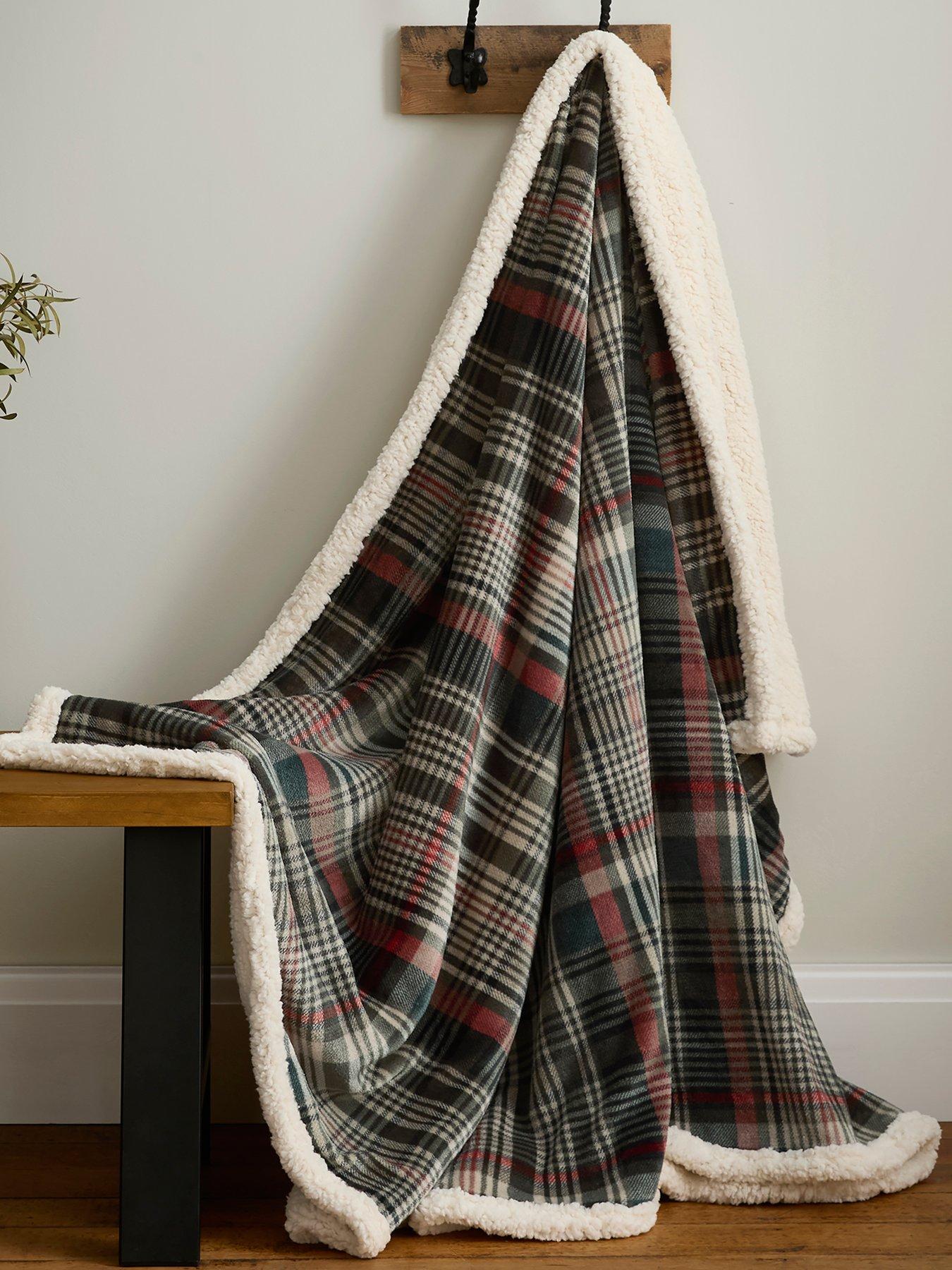 Dreams & Drapes Bennet Check -sherpa Reverse 150 X 200cm Throw