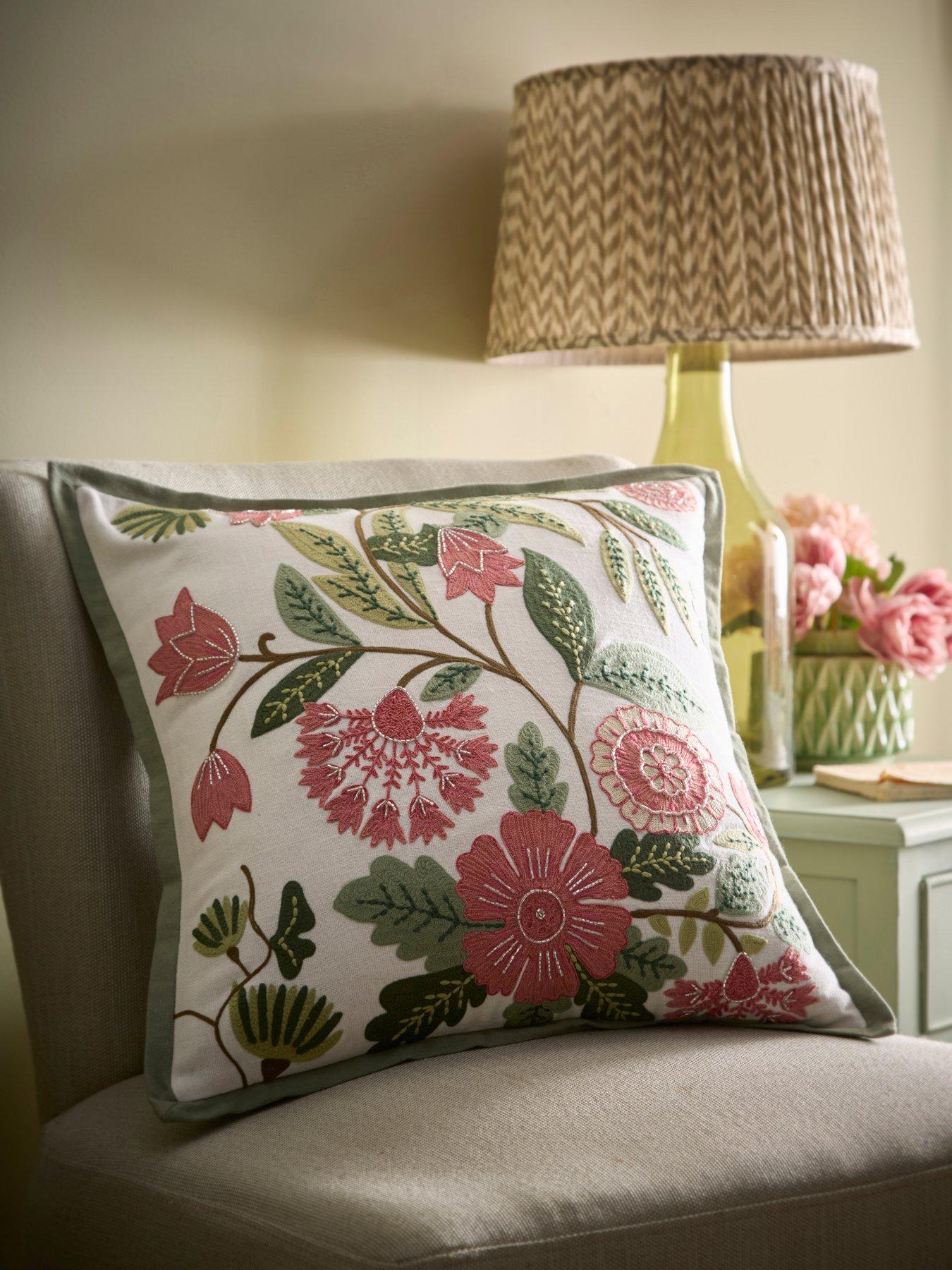 Appletree Aurelia -embroidered 43 X 43cm Filled Cushion