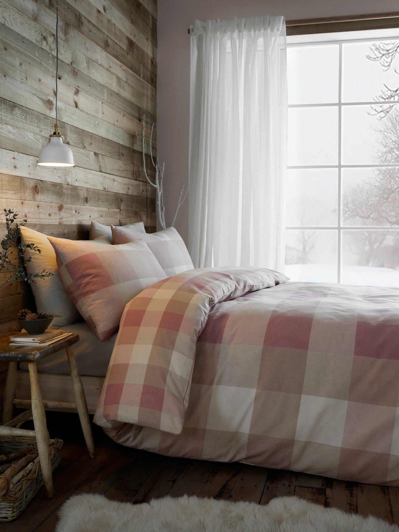 Appletree Ashford Check -brushed 100% Cotton Super-king Duvet Cover Set