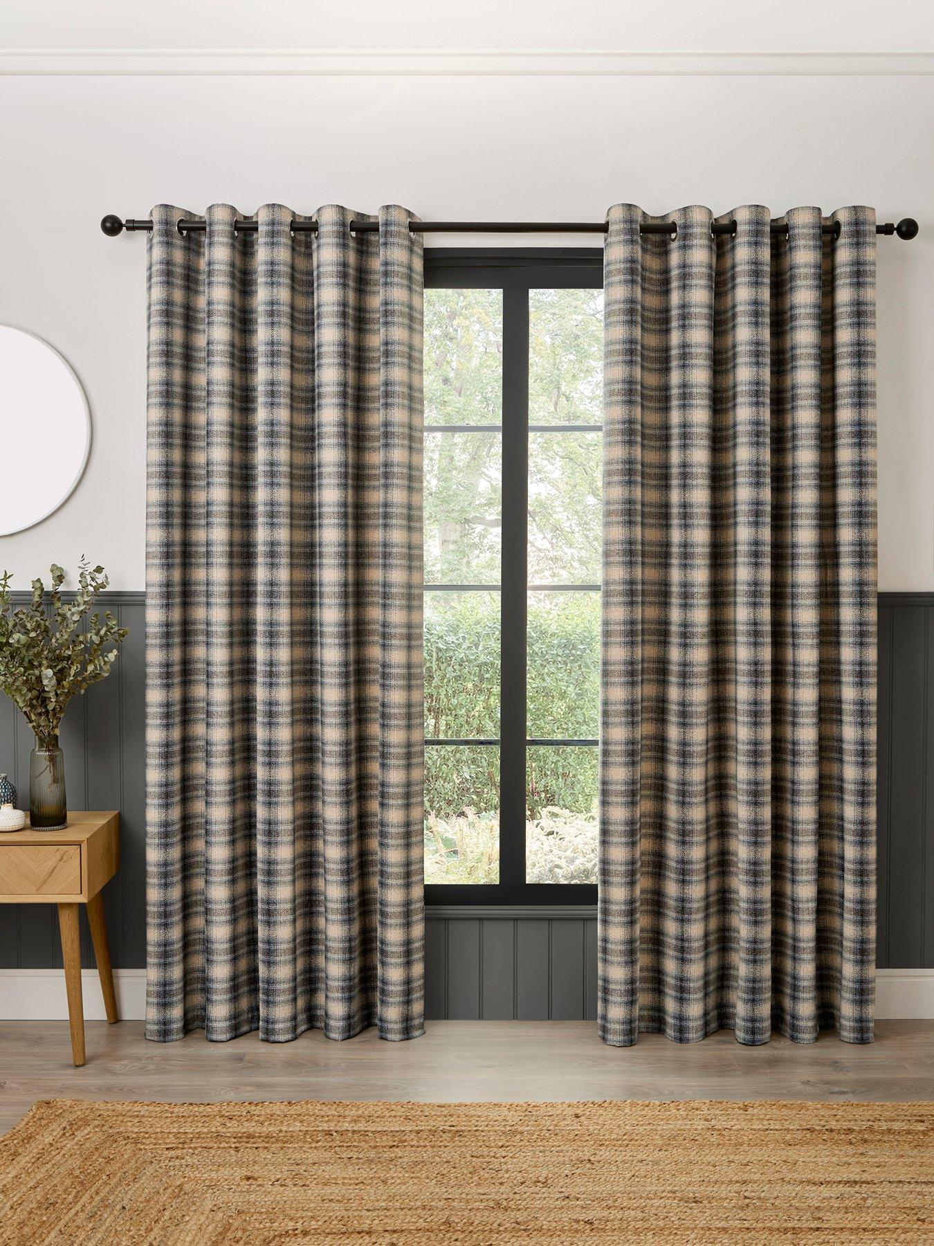 Curtina Everett -jacquard 66" Width X 90" Drop (168 X 229cm) Pair Of Eyelet Curtains