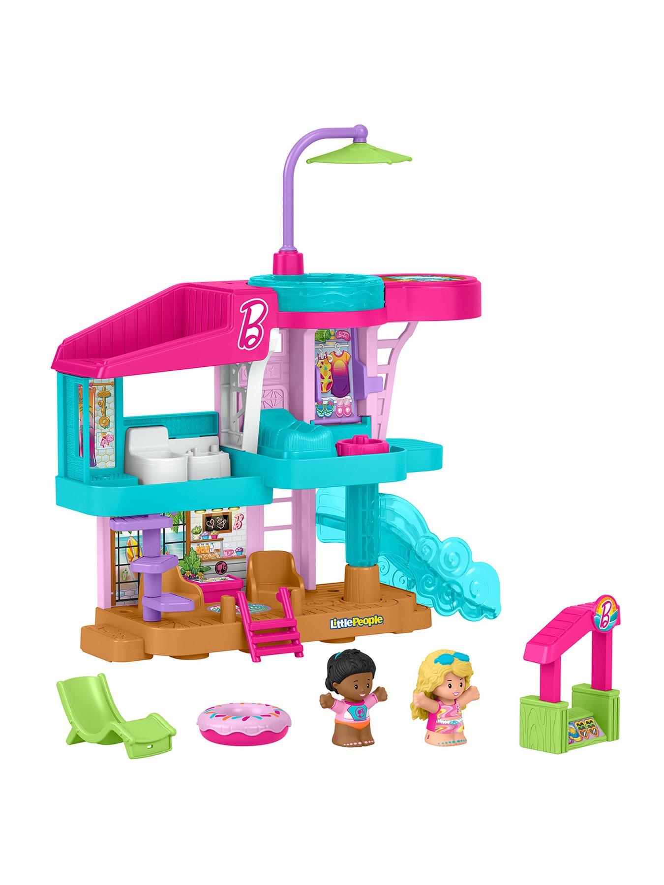 Image 1 of 8 of Fisher-Price Little People Barbie Wave Action Beach House Little People Playset