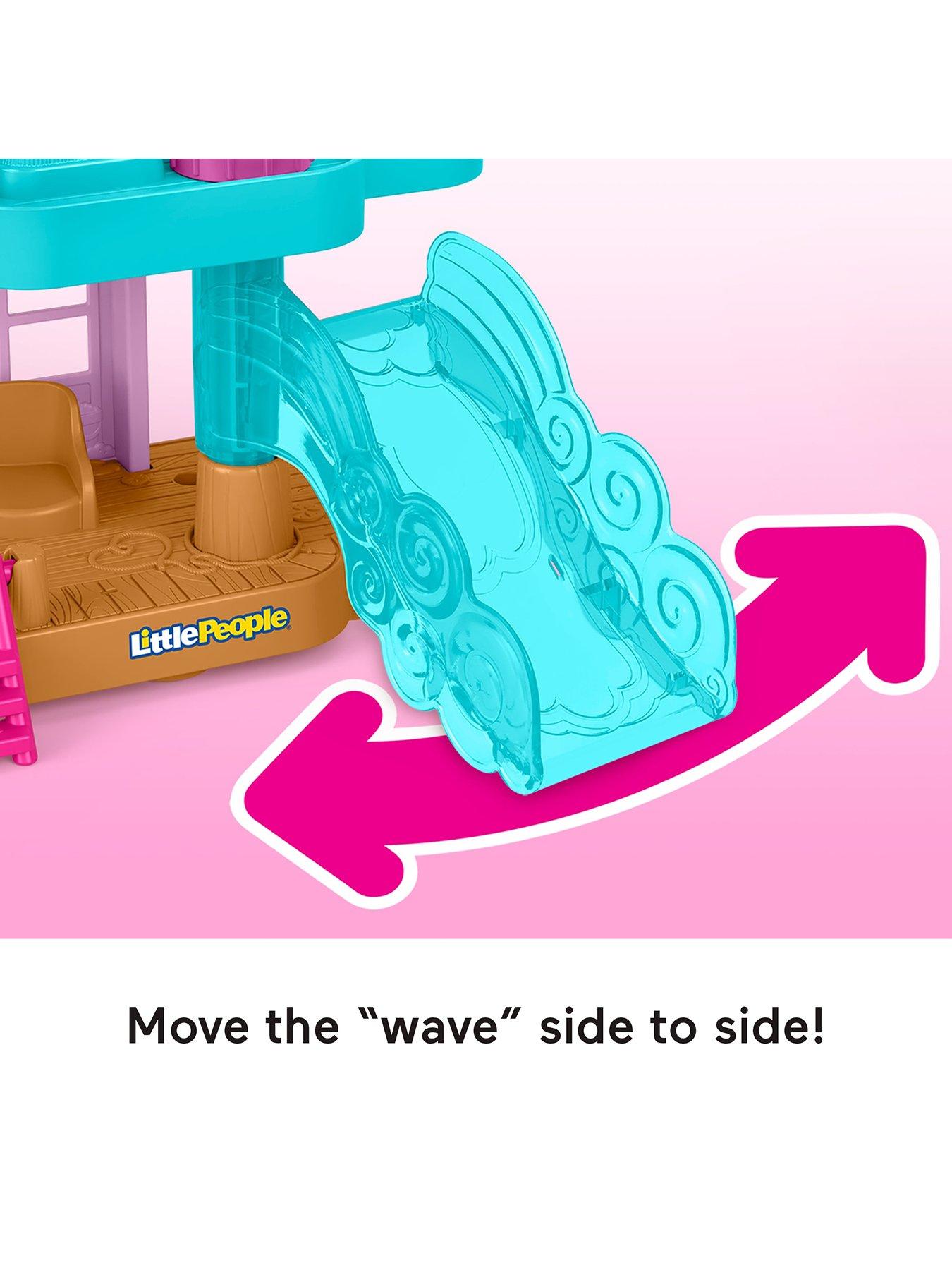Image 3 of 8 of Fisher-Price Little People Barbie Wave Action Beach House Little People Playset