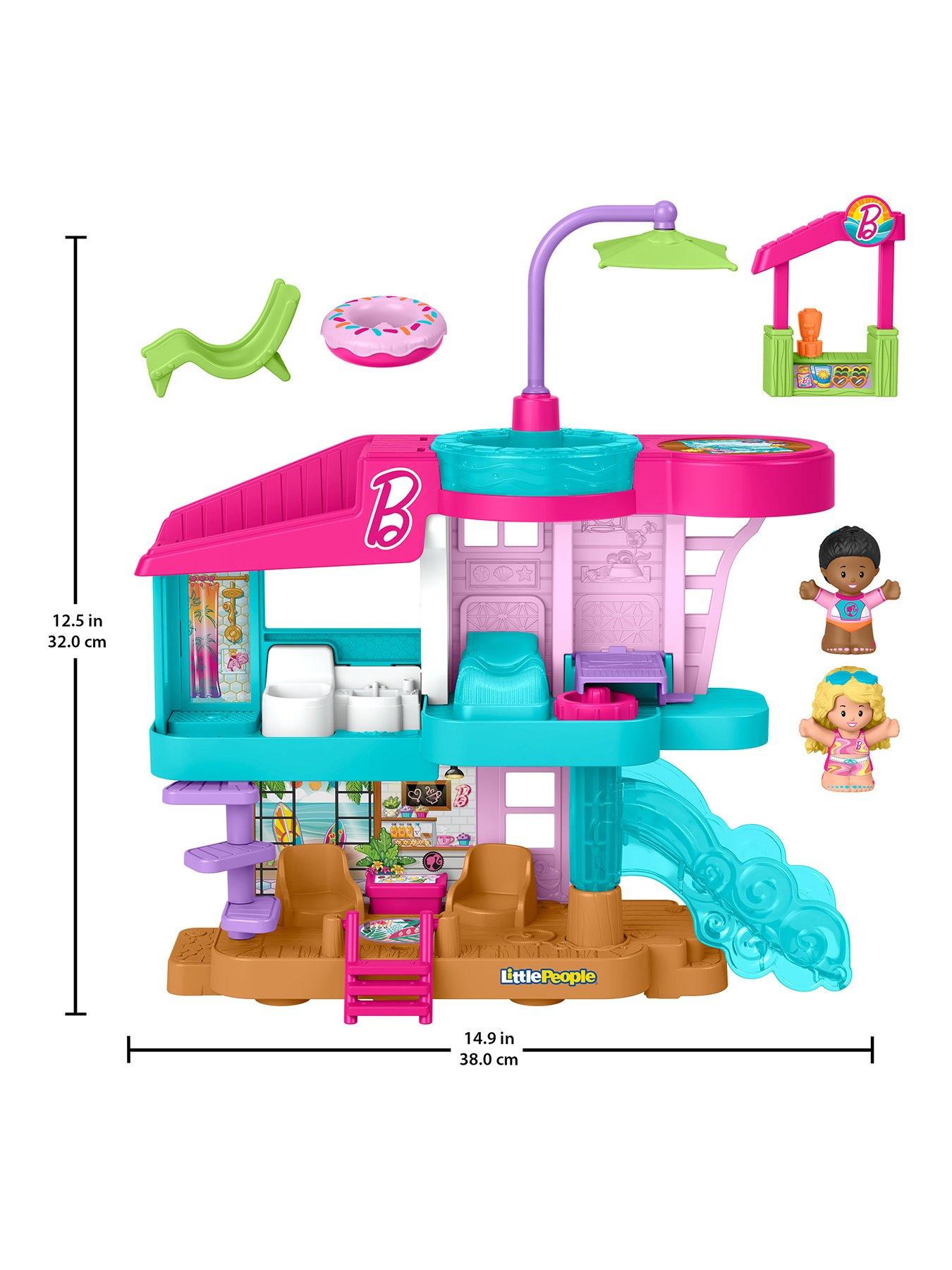 Image 6 of 8 of Fisher-Price Little People Barbie Wave Action Beach House Little People Playset