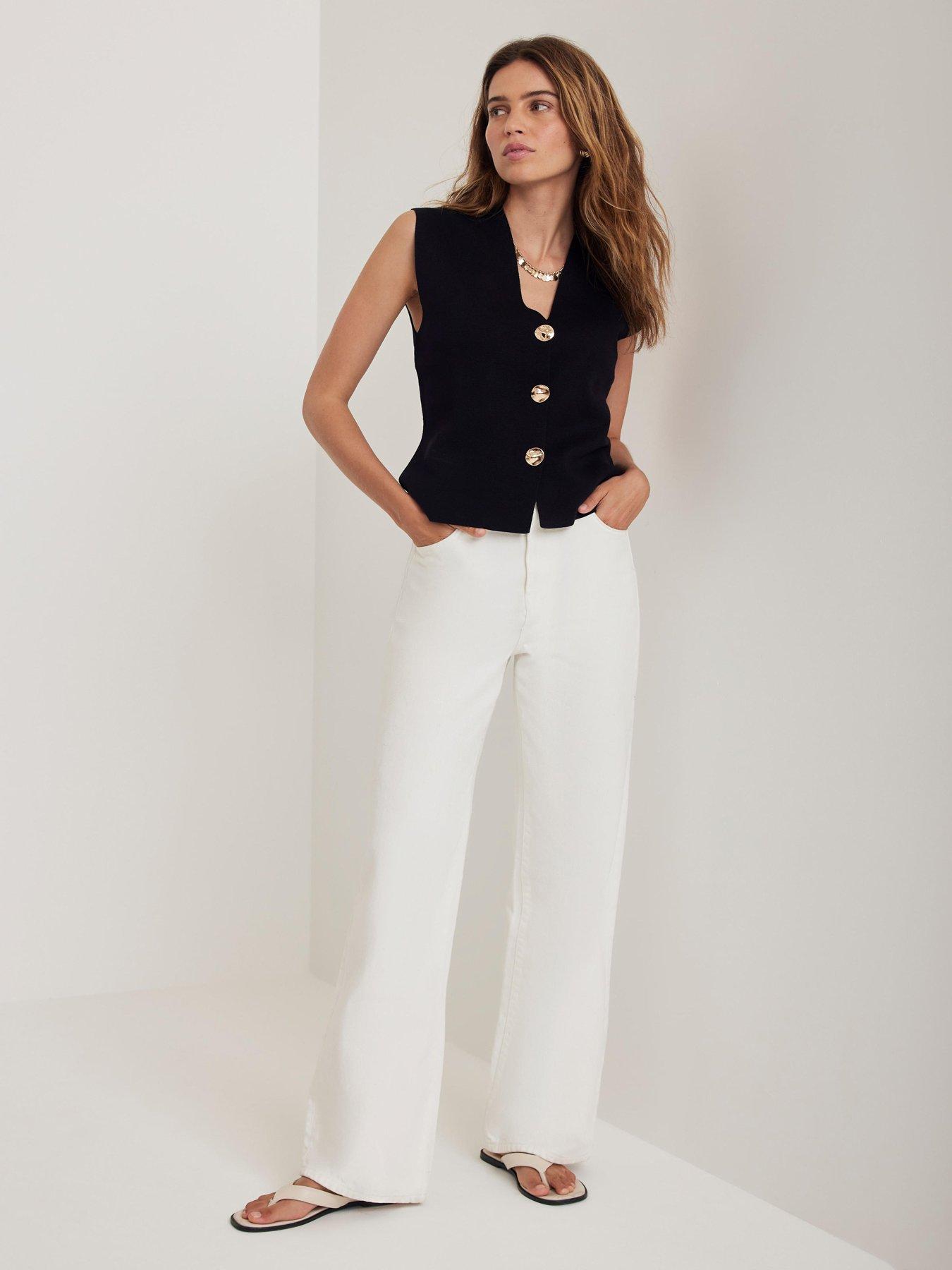 mint-velvet-double-button-cardigan-blackstillFront